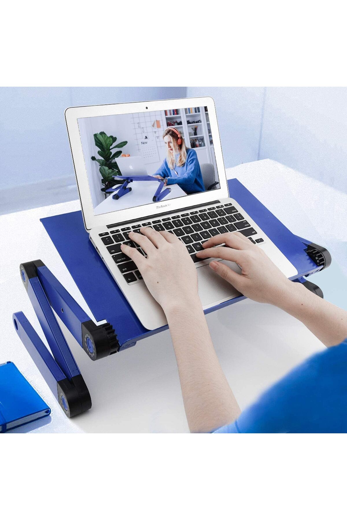 erorex-Laptop Table Ergonomically Designed Laptop Stand Table With Portable Mouse Base Aluminum With 4