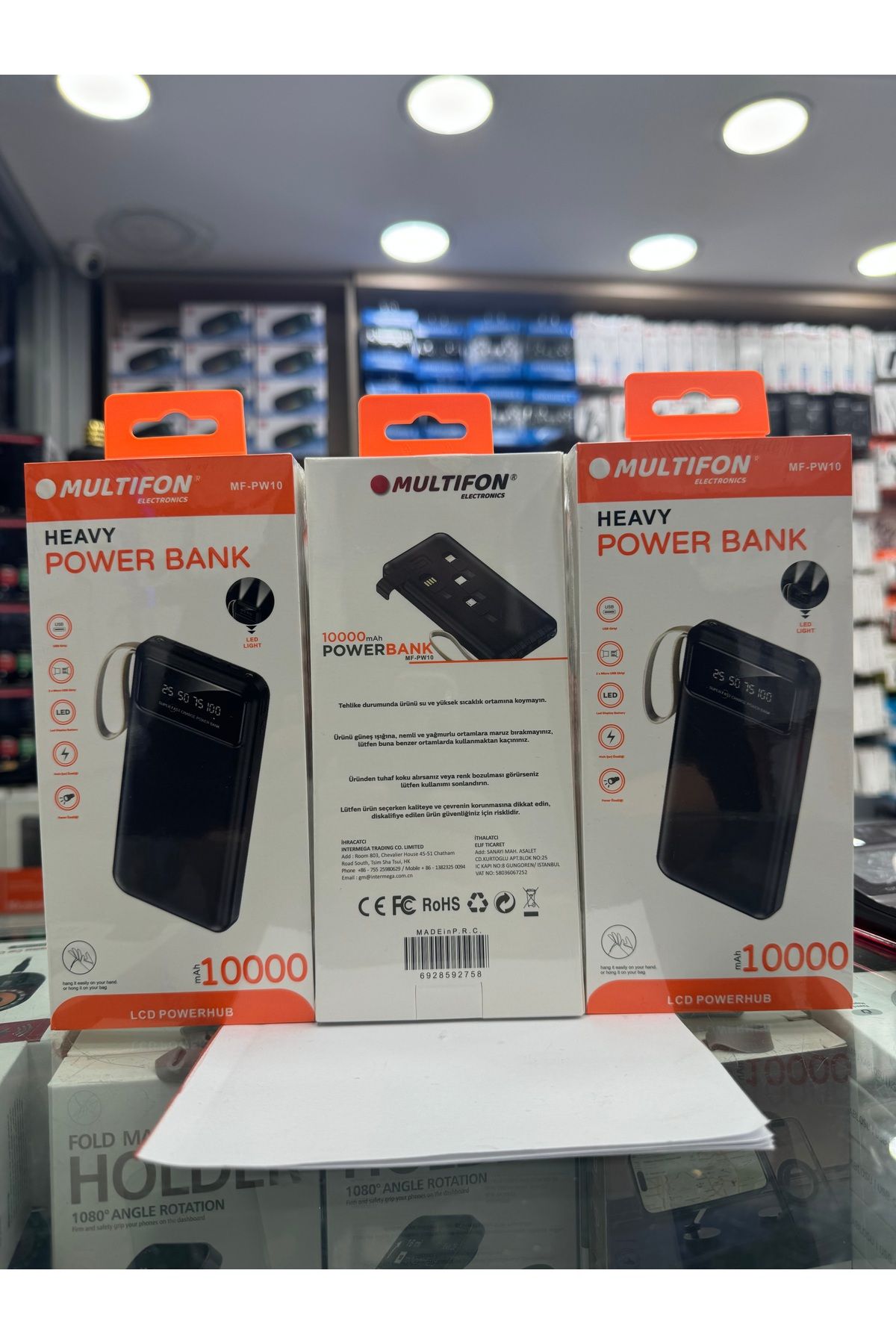 MULTIFON 10.000 mah kablolu powerbank