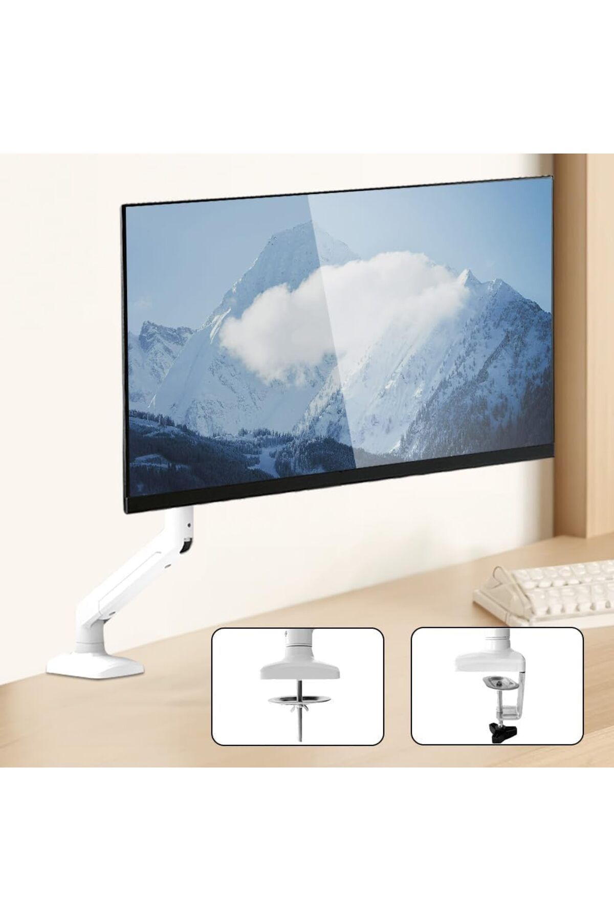 erorex-Single Monitor Arm Adjustable Ergonomic Single Monitor Mount Stand With Gas Spring For 13 To 32 3