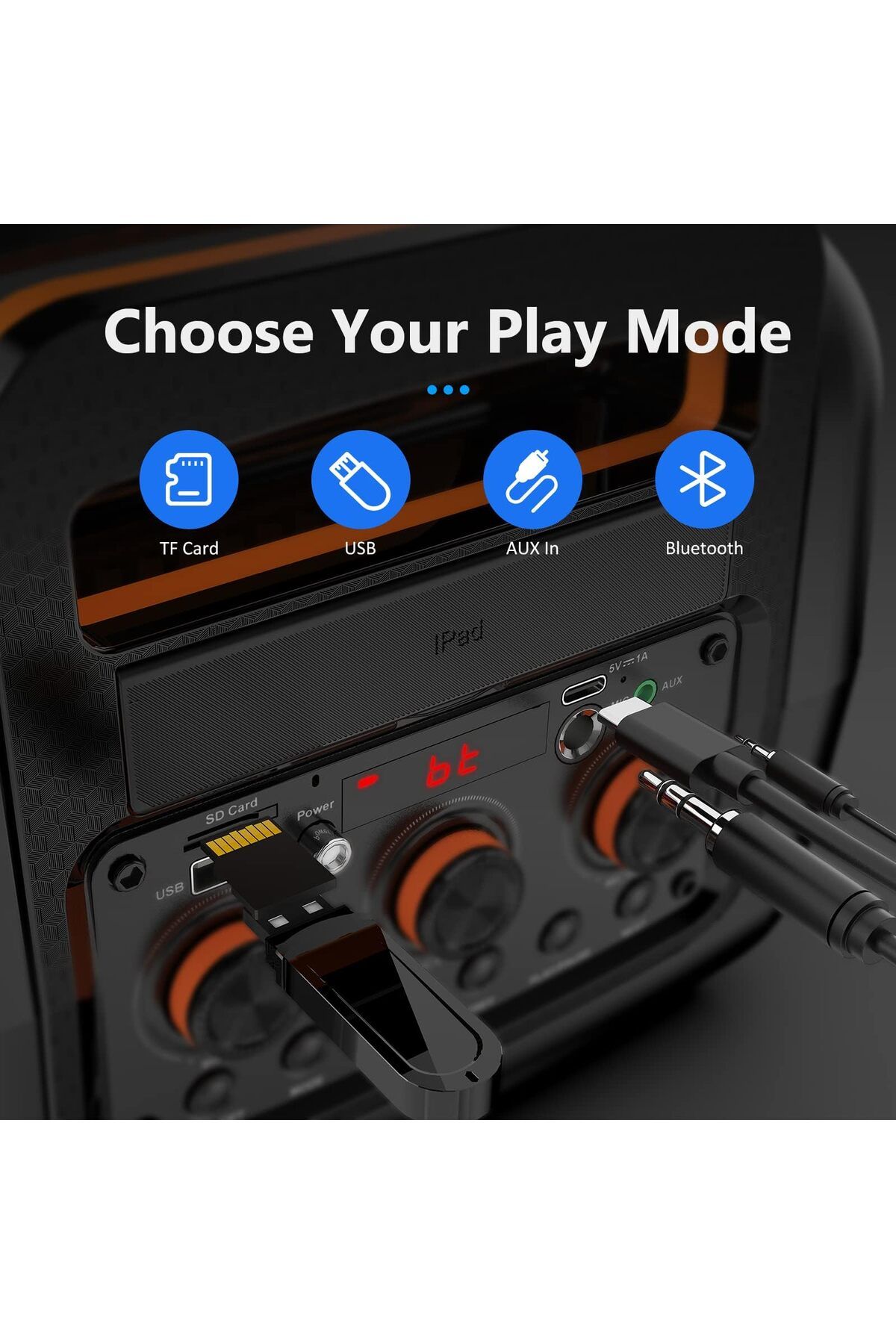 erorex-Bluetooth Speaker Wireless Speaker With Bluetooth 5.3 True Stereo Pairing 24 Hour Battery Life 4