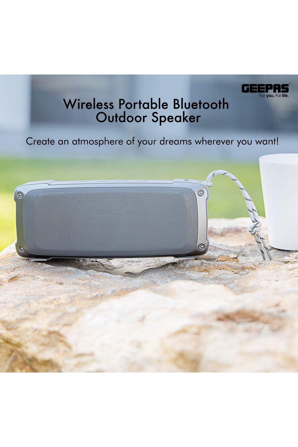 erorex-Rechargeable Portable Speaker Portable Handle With 1500 Mah Huge Battery Tws Connection And 7