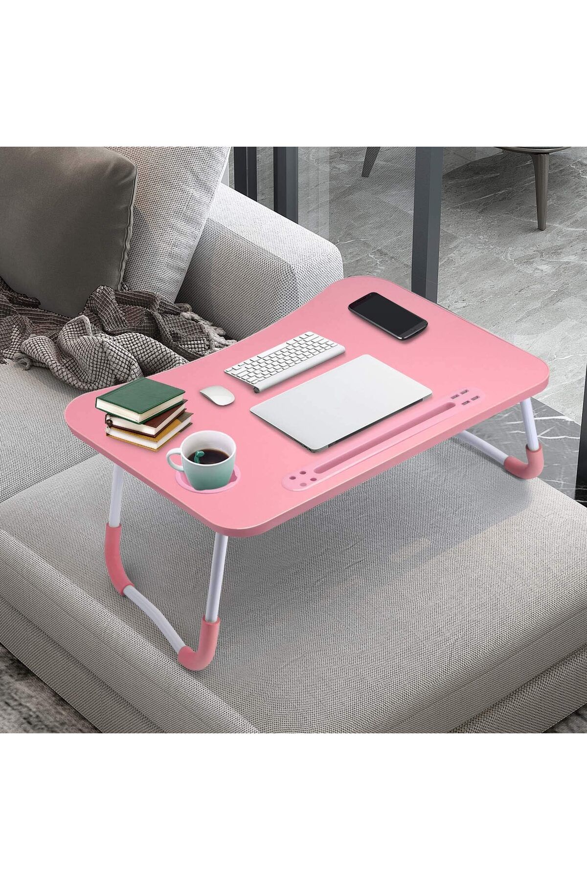 erorex-Adjustable Laptop Bed Tray Table Laptop Desk For Bed Portable Lap Desks With Foldable Legs Computer 7