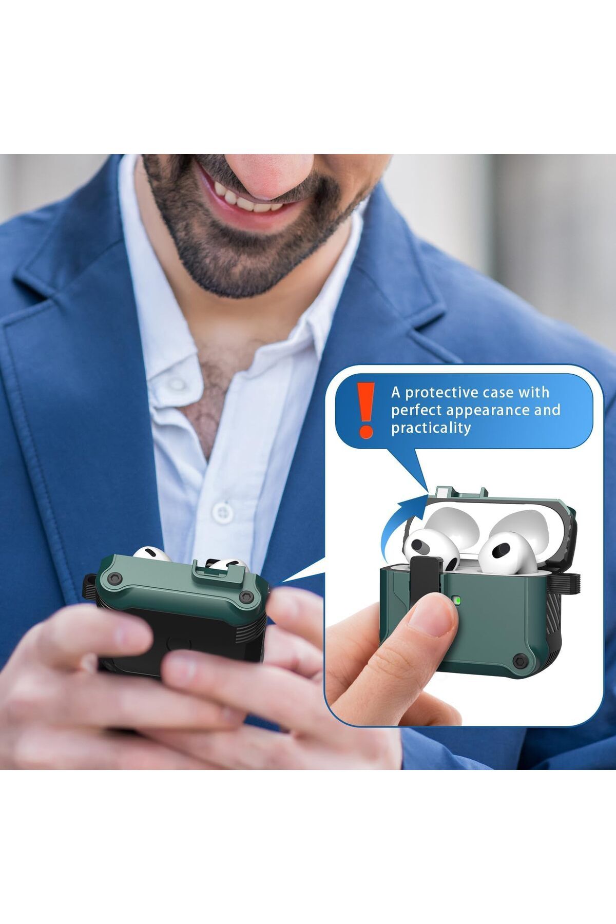 erorex-حافظة لطيفة متوافقة مع سماعات Airpods 4 مع خاصية إلغاء الضوضاء النشطة مع سلسلة مفاتيح لعبة كرتون أنمي 6