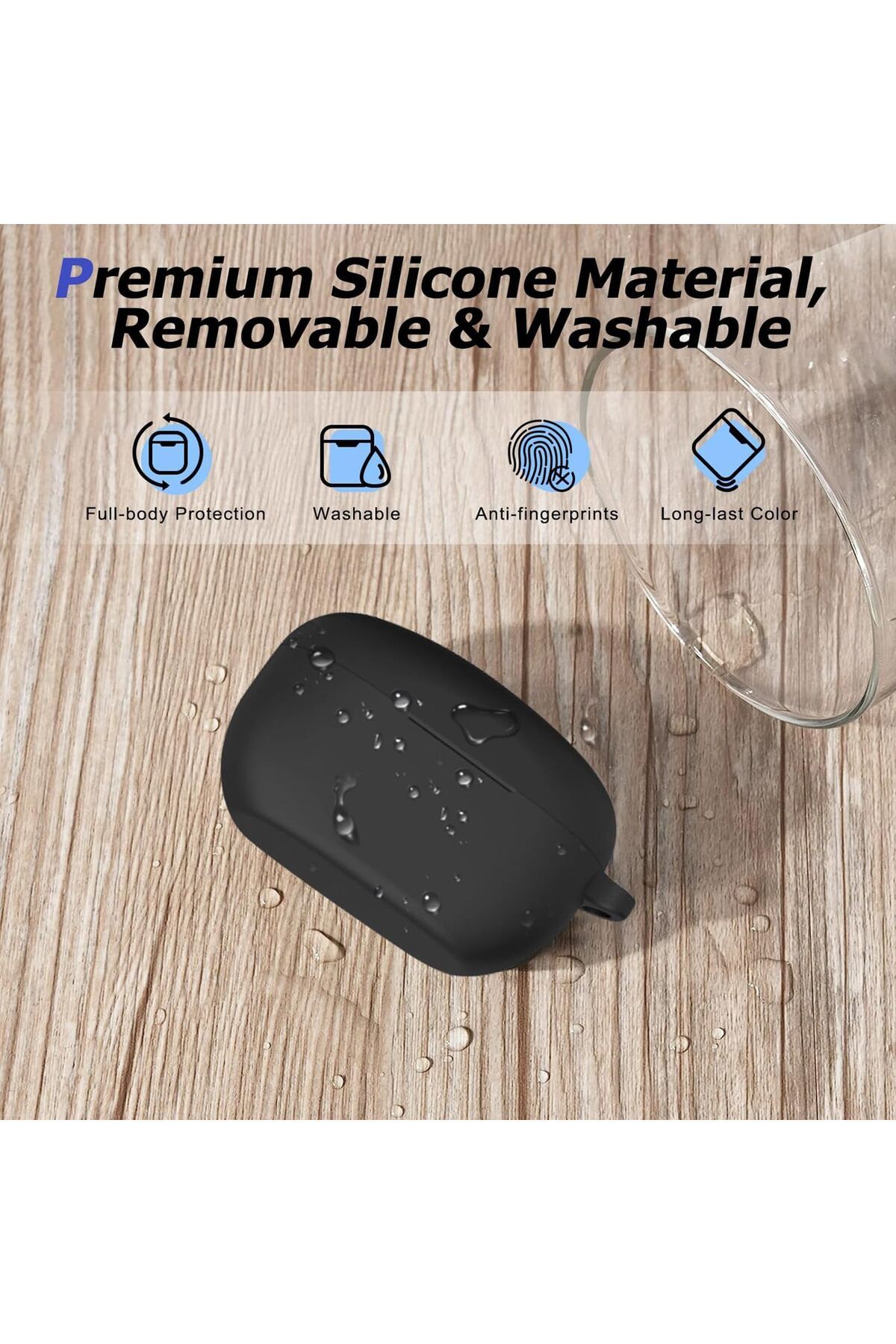 erorex-غطاء حافظة Airpods Pro 2 وحافظة Airpods Pro 1 مع سلسلة مفاتيح لحافظة Airpods Pro 2nd 2022 و 6