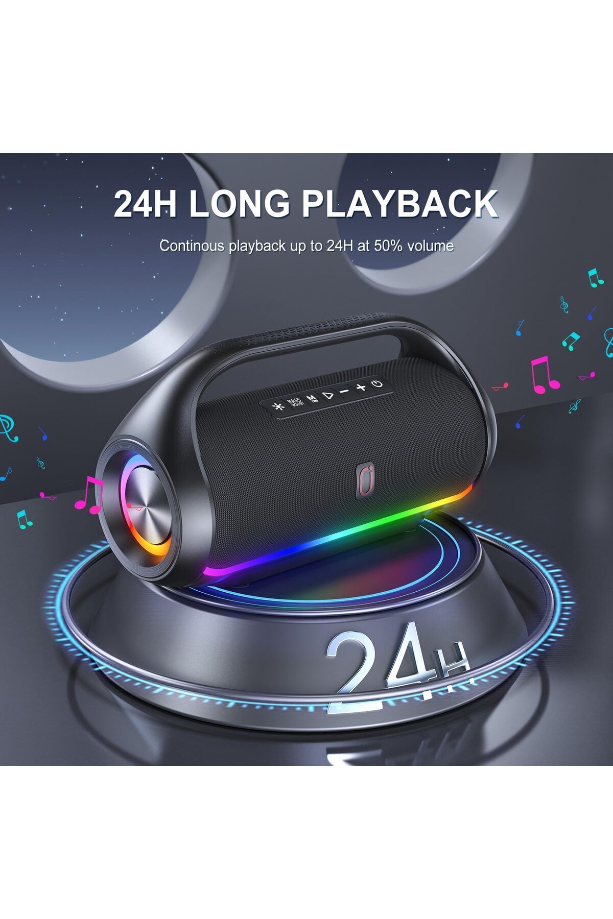 erorex-Speaker With Mic System For Singing Portable Bluetooth Speakers With Dazzling Light And 2 Wireless 4