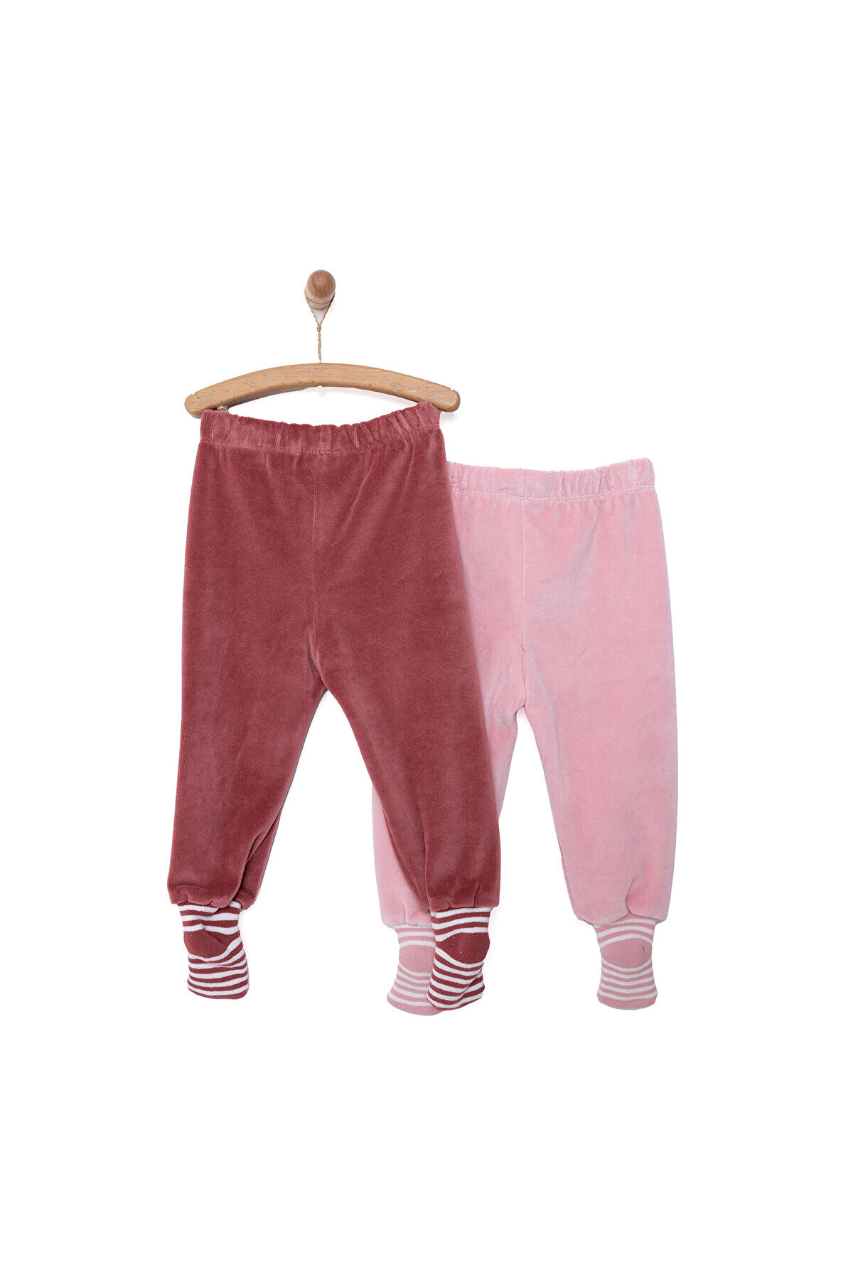 ebebek Hello Baby HelloBaby 2li Kadife Çoraplı Pantolon Kız Bebek fotoğrafı 2 (önizleme)