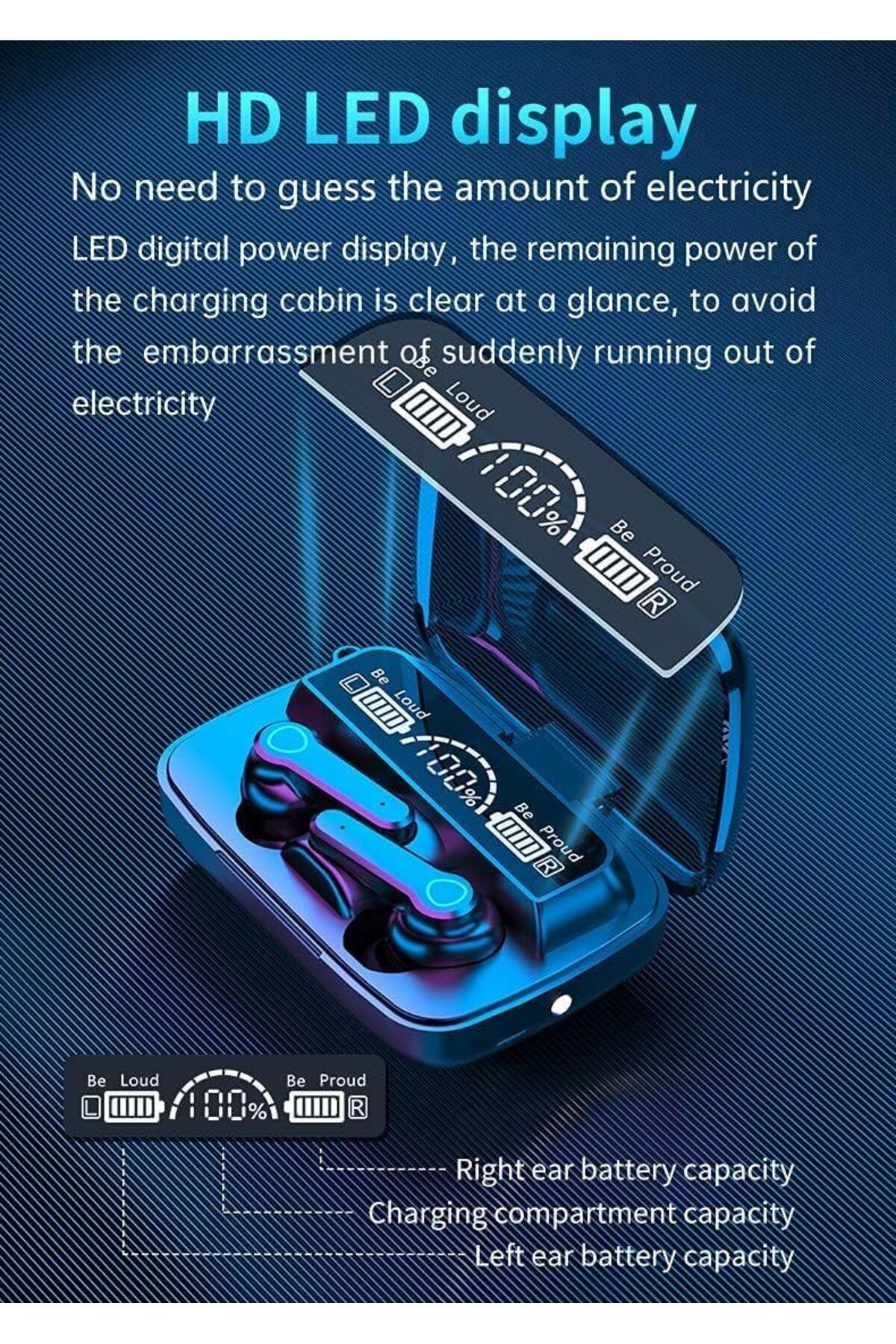 erorex-سماعة رأس لاسلكية Cat W27 تدعم نظامي التشغيل iOS وAndroid ووقت اتصال الموسيقى 5 ساعات ووقت استعداد 200 ساعة 3