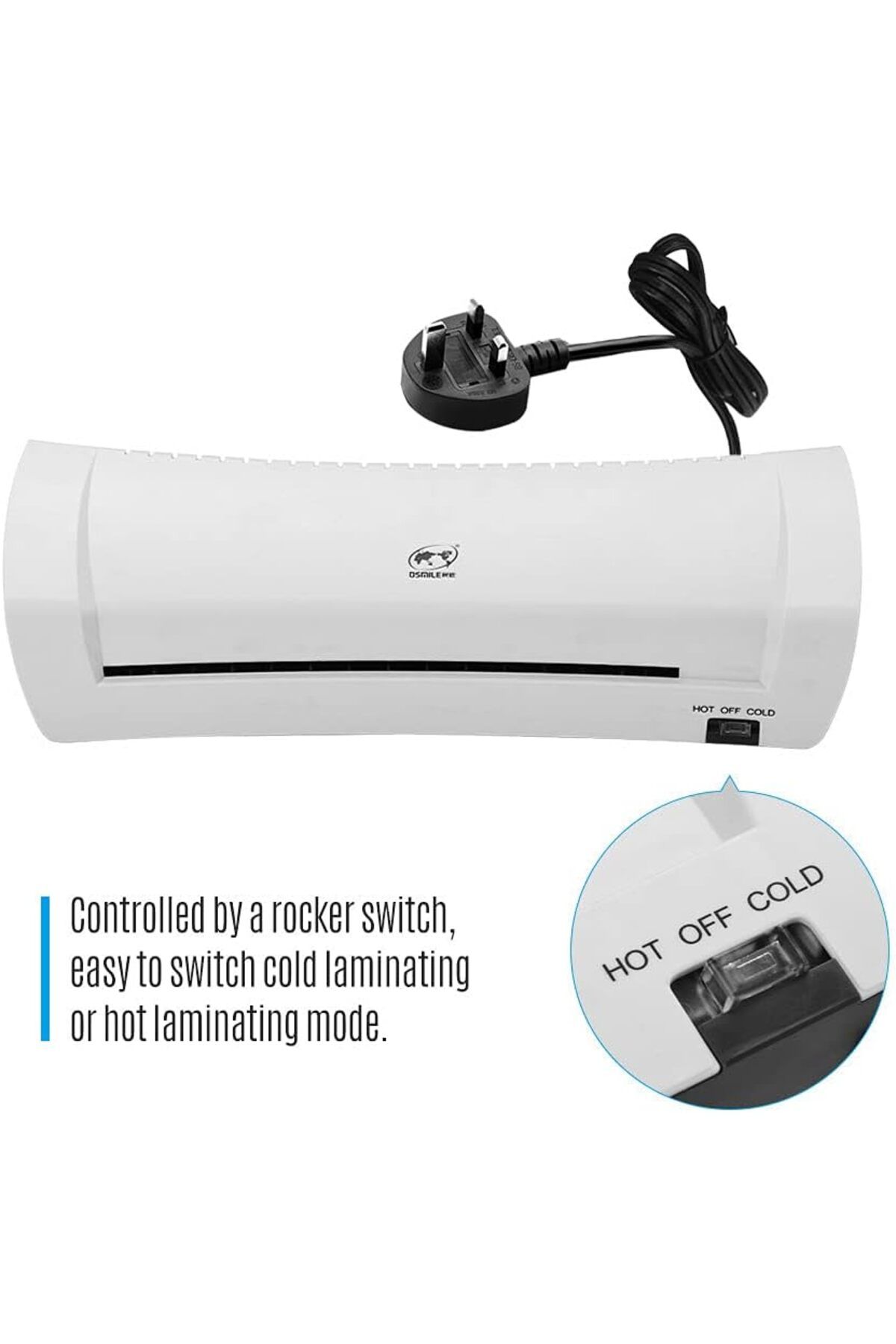 erorex-Sl200 Laminator Machine Hot And Cold Laminating Machine Two Rollers A4 Size For Document Photo 5