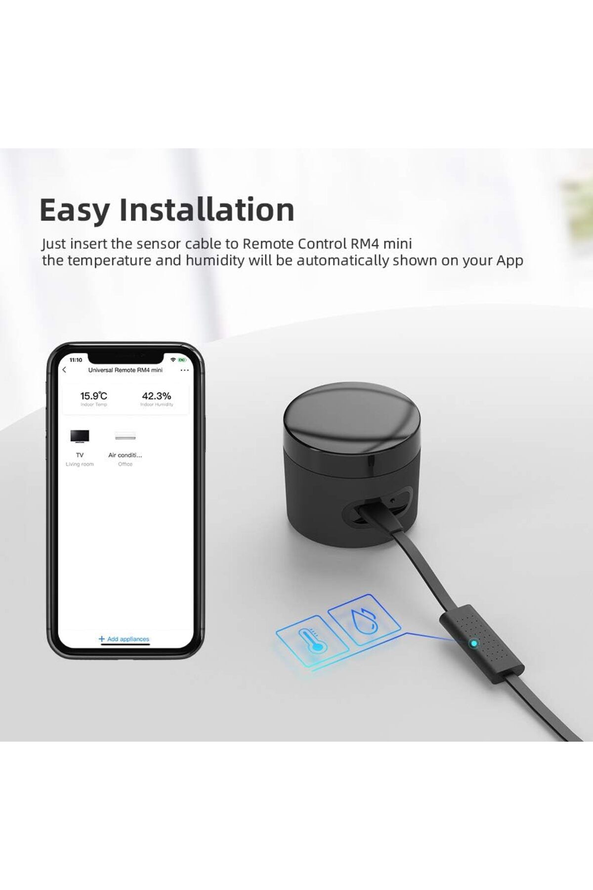 erorex-Rm4 Universal Remote Control Smart Home Automation Wi Fi Infrared Blaster For Tv Air Conditioner 2