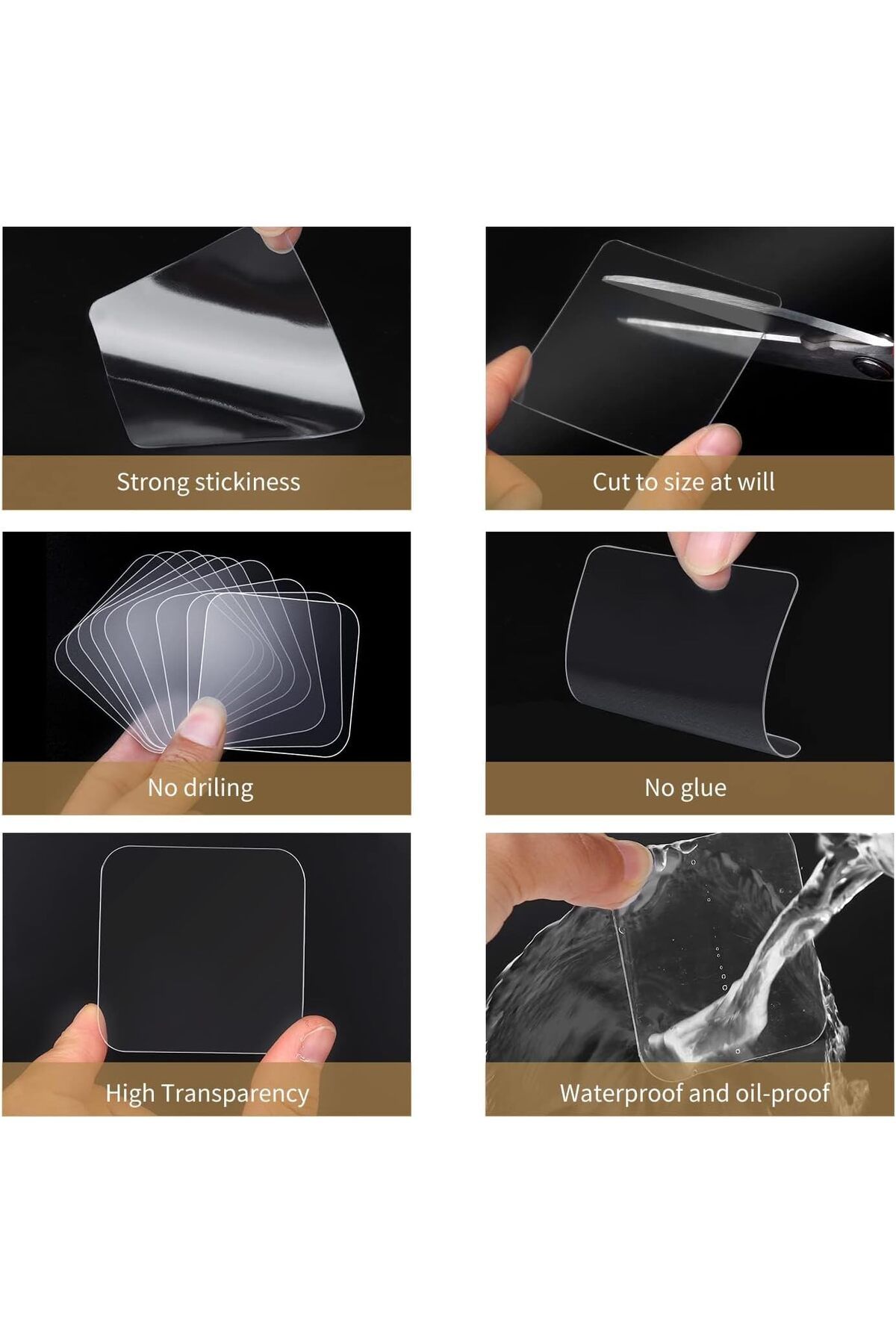 erorex-Double Sided Tape（80Pc Cleanable、Residue Free、And Reusable Non Marking Installation Tape 3
