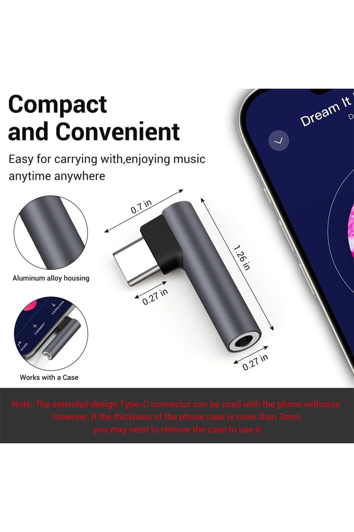 erorex-محول صوت سماعة رأس 2 في 1 من USB C إلى Lightning مع شحن 60 وات لهاتف Iphone 15 Pro Max ذكر USB C 7