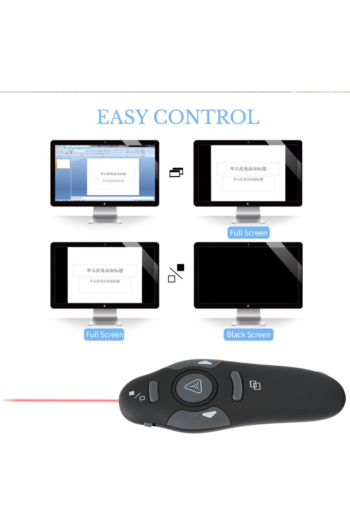 erorex-Presentation Clicker Ergonomic Wireless Presenter Remote With Usb Wireless Receiver Ppt Powerpoint 4