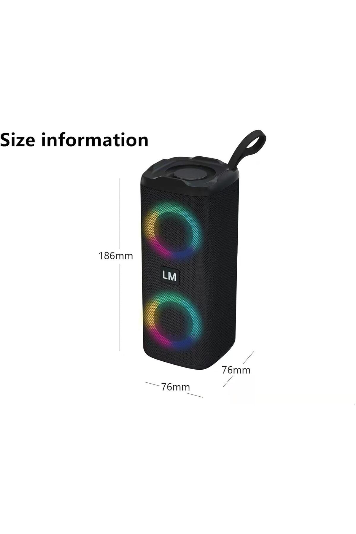 erorex-F3 Portable Bluetooth Speaker With Microphone Wireless Speaker With 52Mm Powerful Speaker 8 Hour 6
