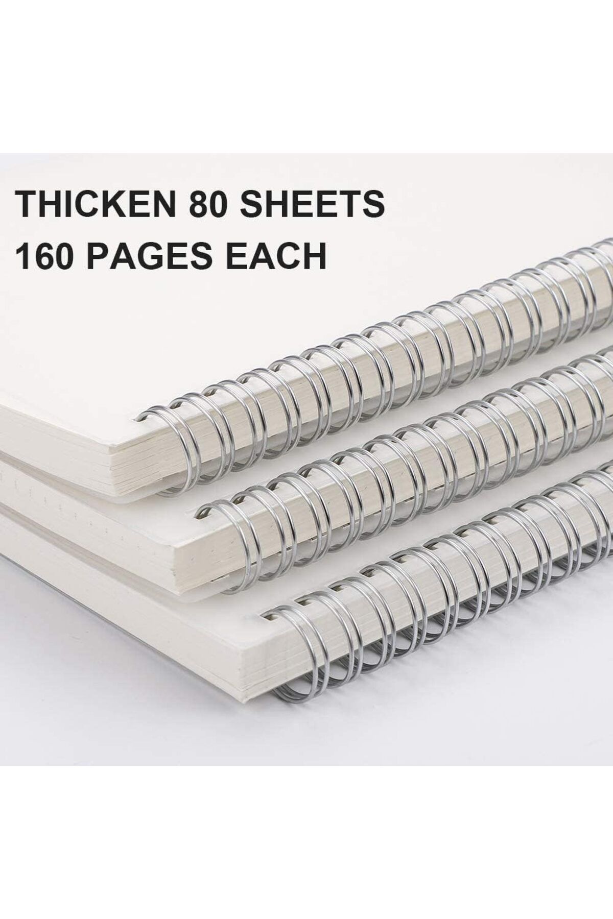 erorex-دفتر ملاحظات منقطة من Bullet Dotted Journal، عبوة من 3 قطع، مقاس A5، دفاتر ملاحظات منقطة حلزونية، 160 صفحة، لكل عبوة، وزن 100 جرام/م2، ممتاز 2