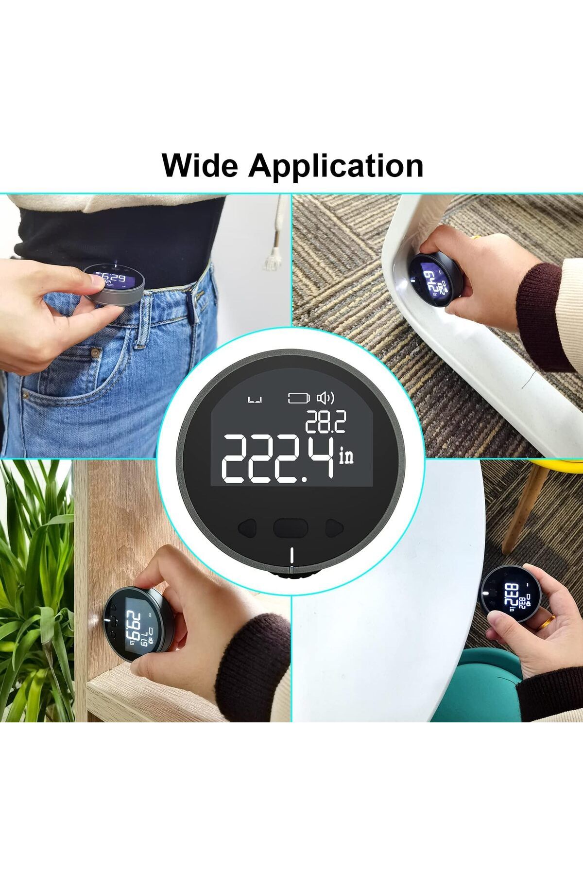 erorex-شريط قياس رقمي بشاشة عرض LED شريط قياس رقمي بسنتيمتر قدم في 3 أنواع من القياس 3
