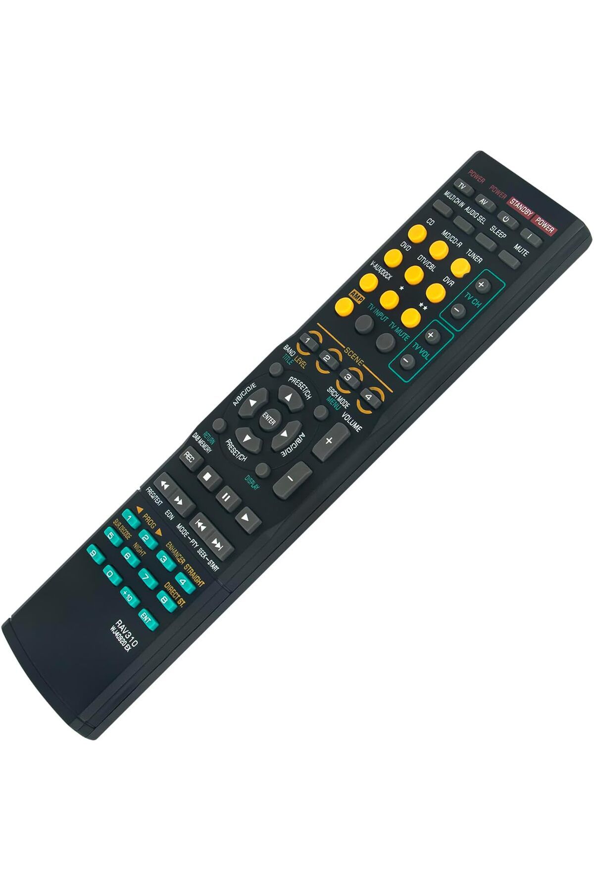 erorex-Replaced Rav310 Wj40920Ex Remote Compatible With Yamaha Audio Video Receiver Rx A670 Rx V583 Yht 2