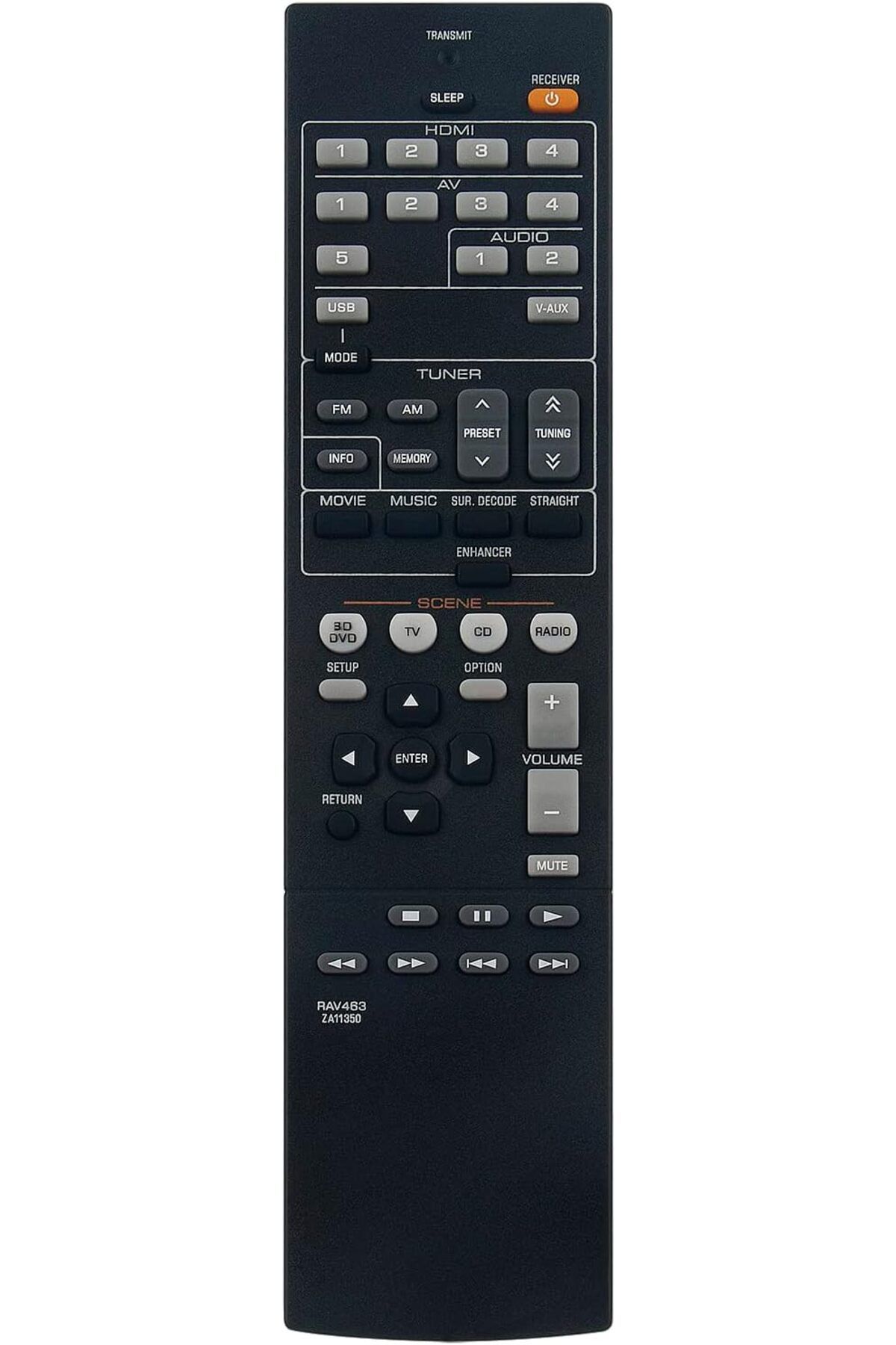 erorex-Replaced Rav491 Zf30320 Remote Control Compatible Withyamaha Home Audio Receiver Rx V375F Rx V375H 1