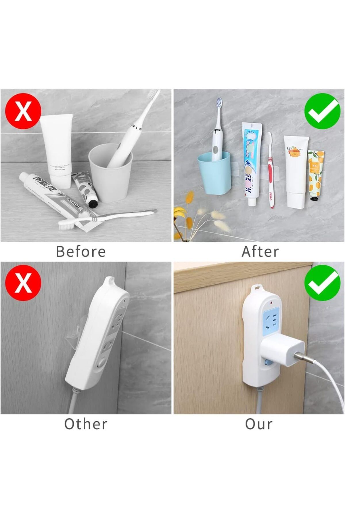 erorex-Double Sided Tape（80Pc Cleanable、Residue Free、And Reusable Non Marking Installation Tape 2