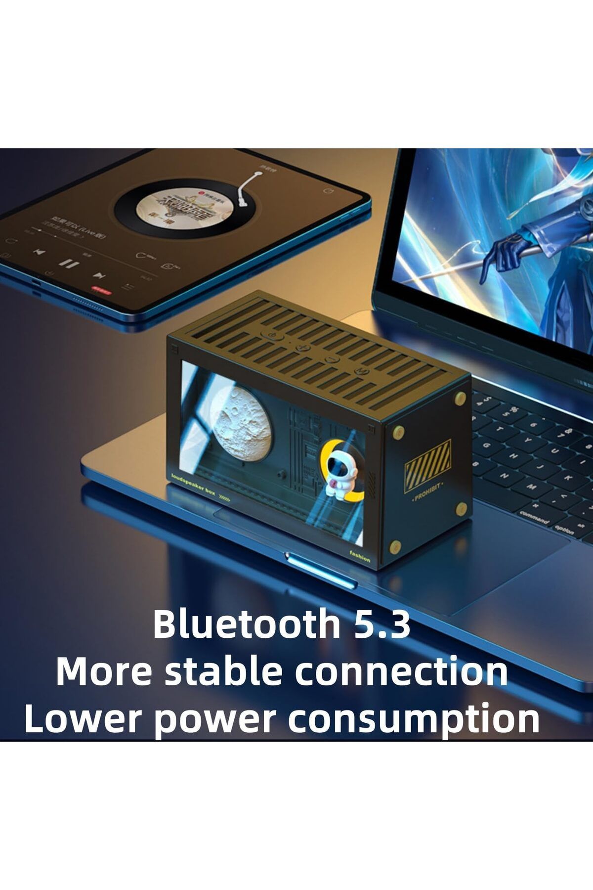 erorex-Pillow Speaker With Led Display Bone Conduction Bluetooth Speakers For Sleeping Power Display Tf 5