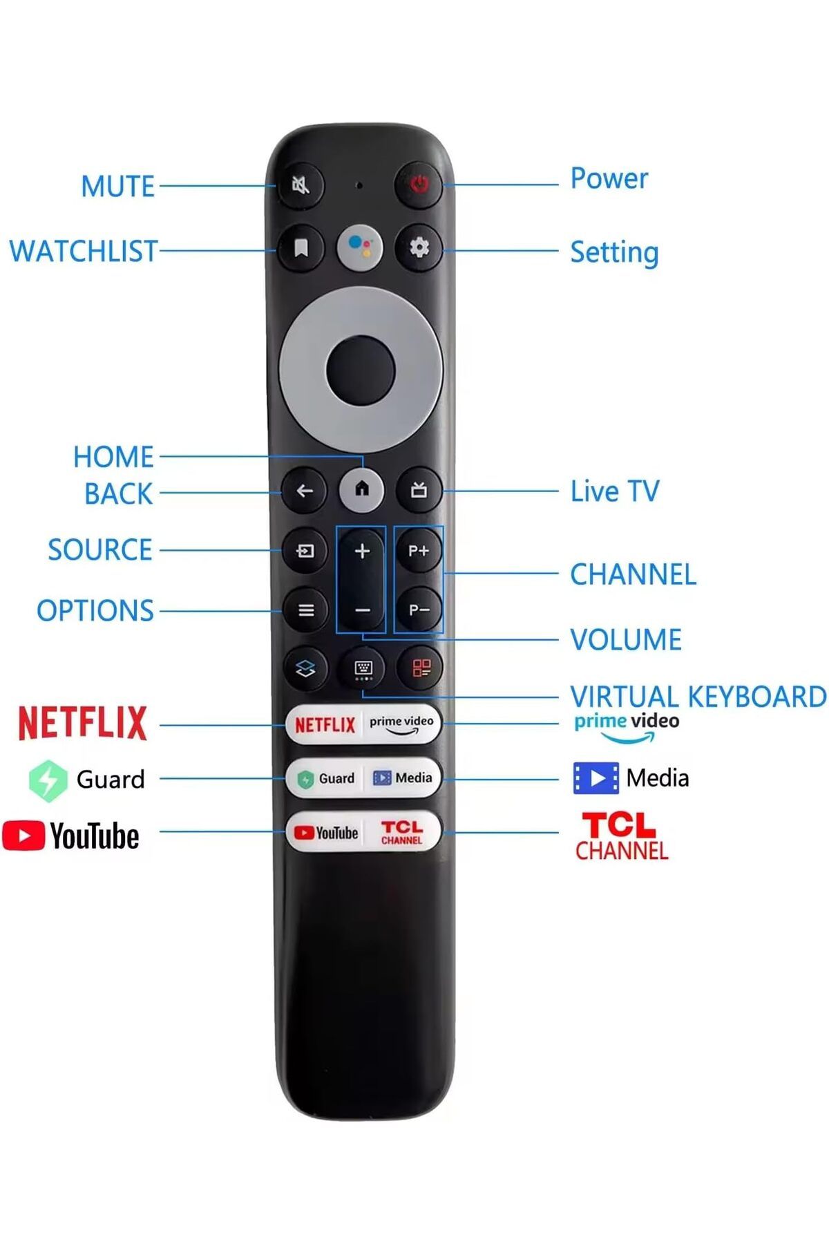 erorex-Replesment Remote Control For Tcl Smart Compatible For All Tcl Lcd Led Uhd Android Smart Tcl 4