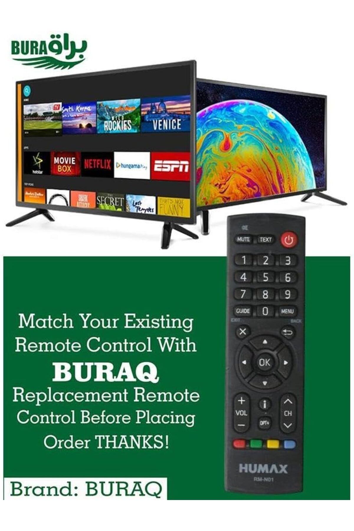 erorex-Remote Control For Dansat Receiver Replacement Remote Controller 3