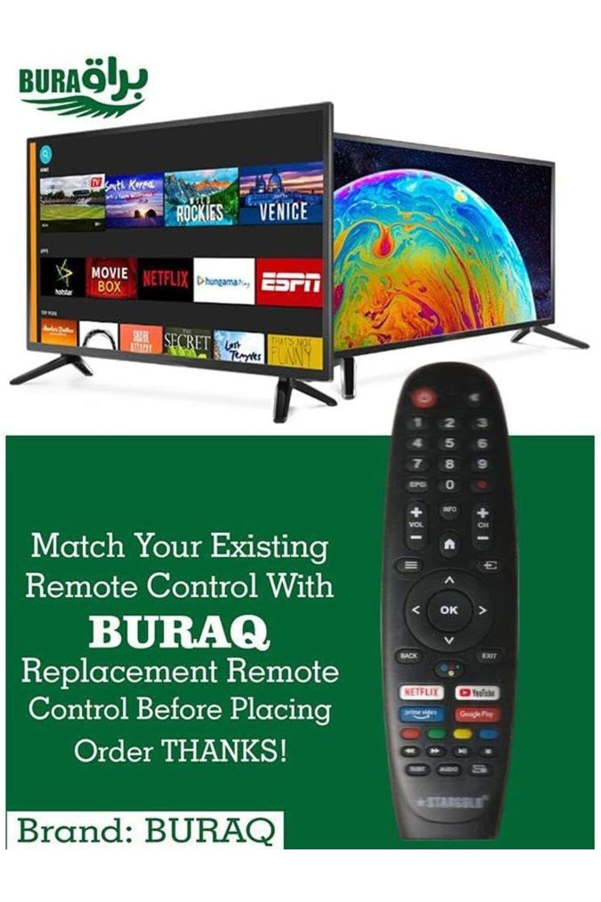erorex-جهاز تحكم عن بعد بديل لتلفزيون Tcl الذكي Rc802N، مناسب لتلفزيون Tcl الذكي LCD LED L50E3800Fs 3
