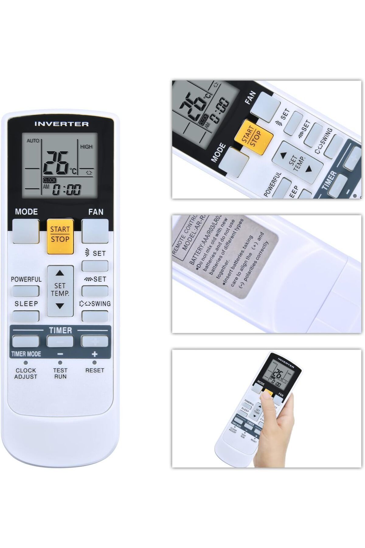 erorex-Rc901V Fmr7 Compatible With For Tcl Smart Tv Nexfflix Ffpt No Voice Remote Control 3