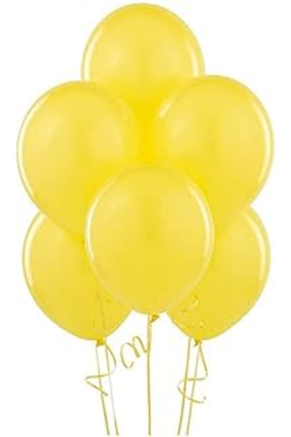 Mu Art Benim Marifetlerim - Metalik Sarı Balon 12 İnch 10 Adet