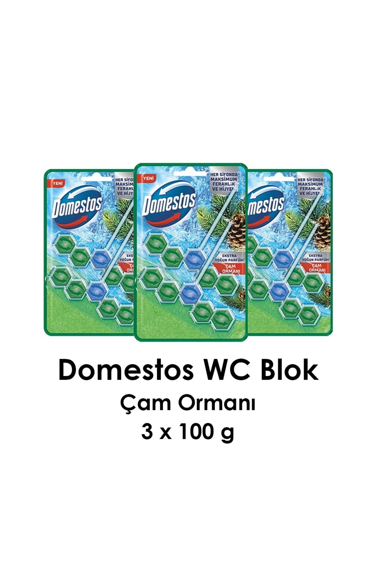 Domestos WC BLOK 100gr Çam x 3 Paket
