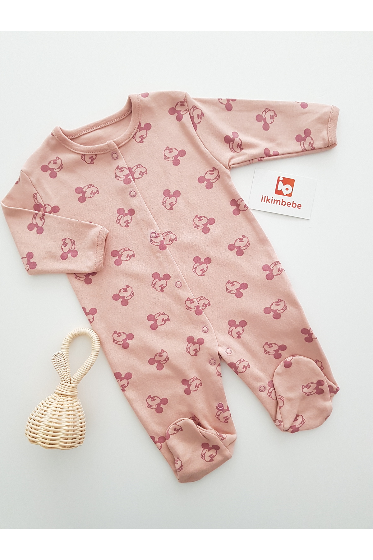 ib ilkimbebe Mickey 3lü Bebek Tulum Seti , %100 pamuklu fotoğrafı 2 (önizleme)