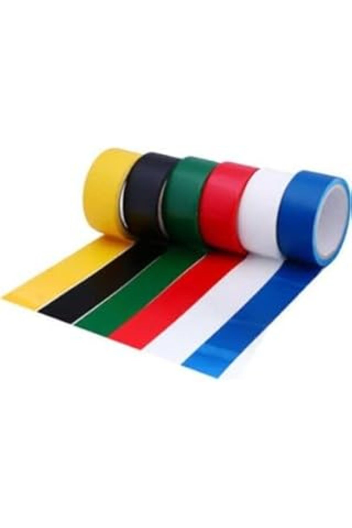 Mu Art Benim Marifetlerim - Karışık Renkli Elektrik Bandı 18 Mm X 0.15 Mm X 5 Yrd 10 Adet