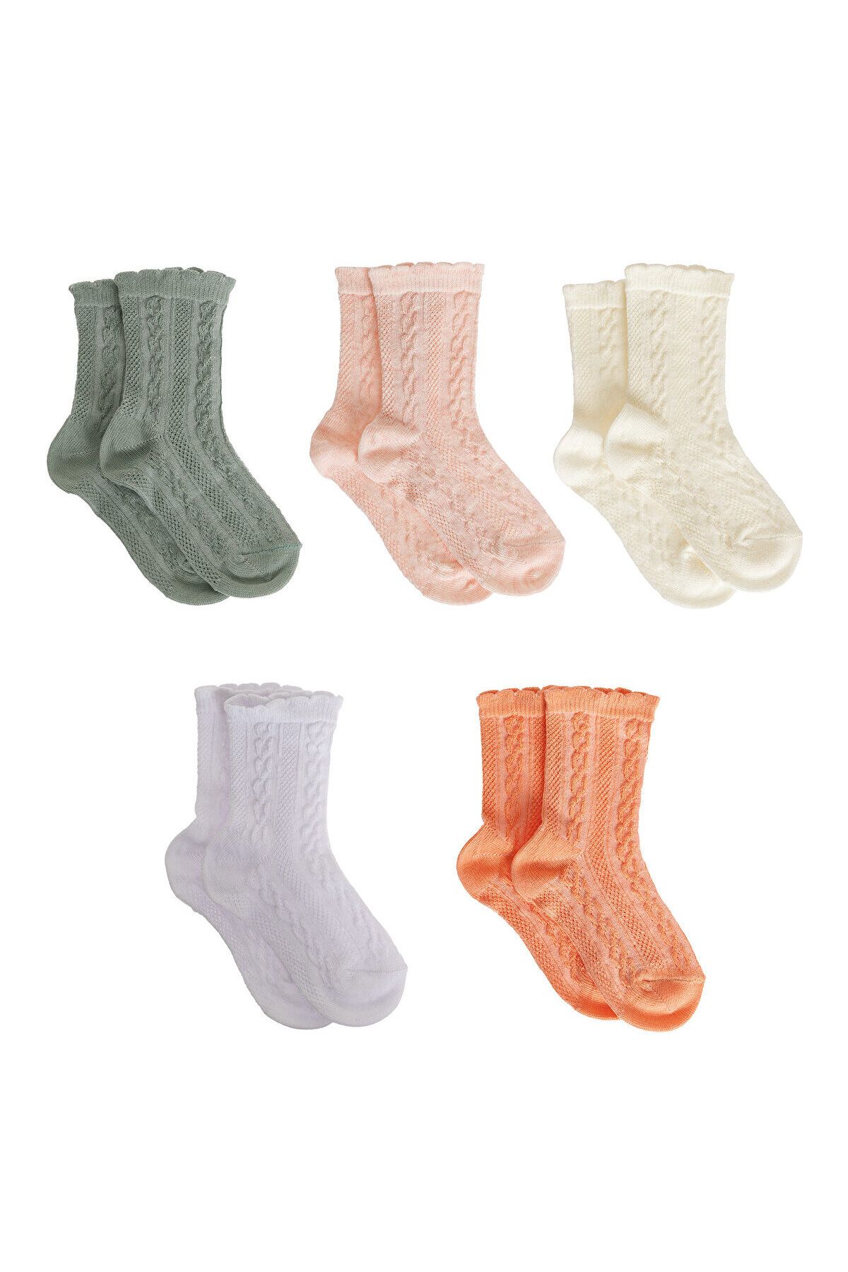 دختر بچه جوراب 5 تکه HelloBaby Jacquard ebebek Hello Baby