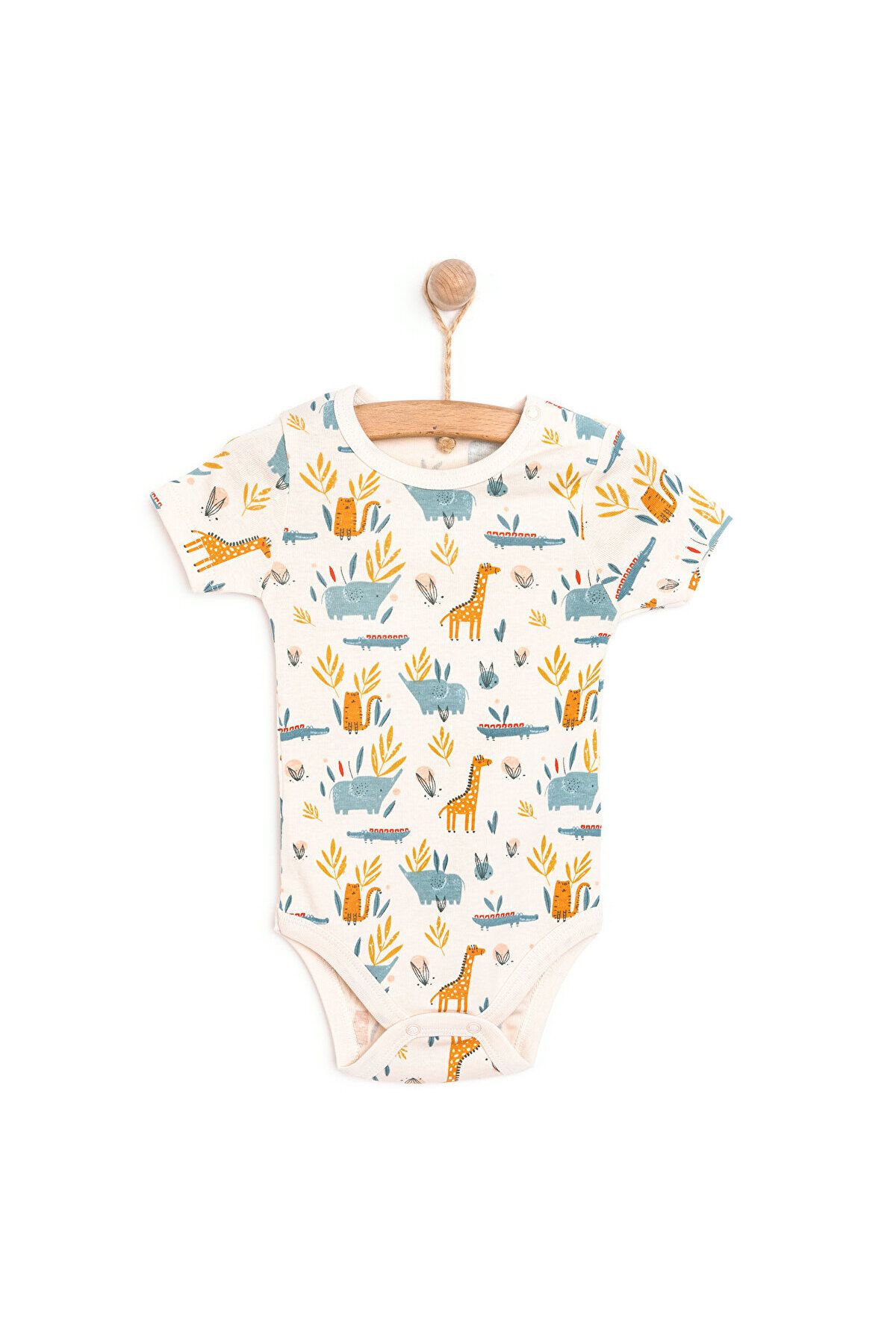 بدنه آستین کوتاه طرح دار حیوانات HelloBaby ebebek Hello Baby