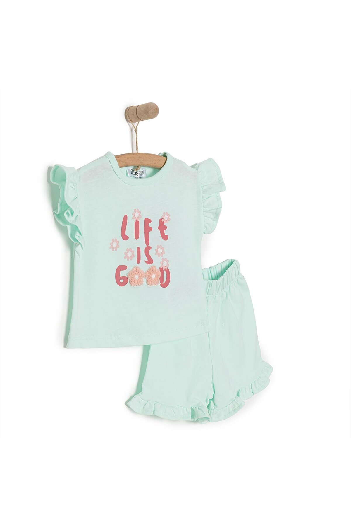 ebebek Hello Baby HelloBaby Motto Girl Tshirt-Şort fotoğrafı 2 (önizleme)