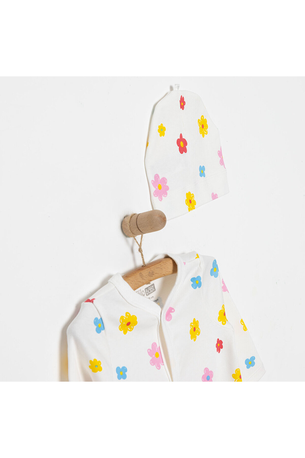 ebebek Hello Baby HelloBaby Yenidoğan Çiçek Baskılı Kız Tulum-Şapka Kız Bebek fotoğrafı 3 (önizleme)