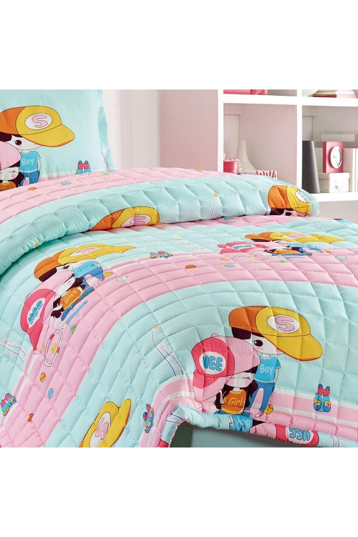 erorex-Kids Compressed Comforter Set Reversible Bedding Set For Boys Soft Breathable 3Pcs Single Size 150 3