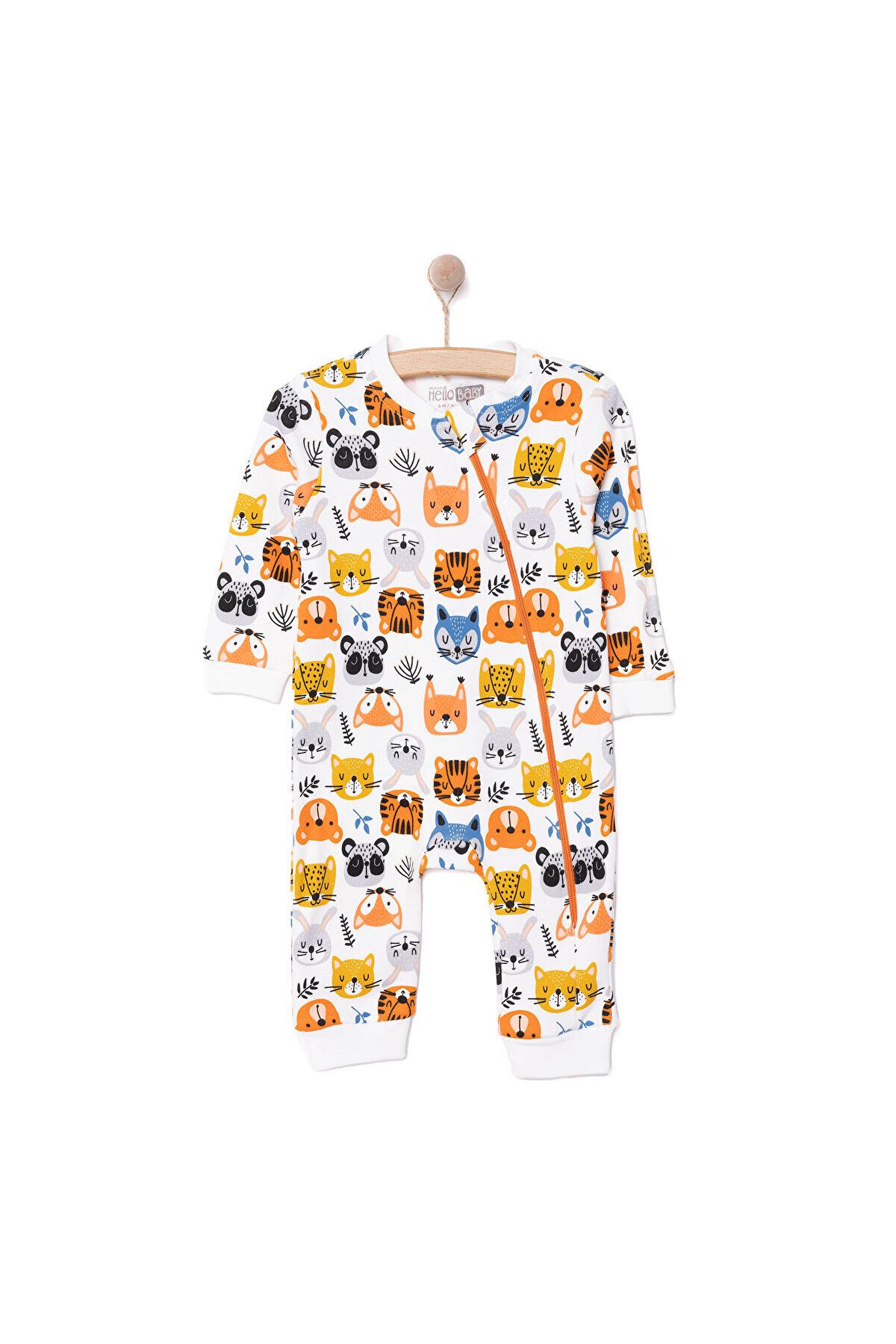 لباس سرهمی آستین بلند مردانه HelloBaby با طرح حیوانات بدون چکمه ebebek Hello Baby
