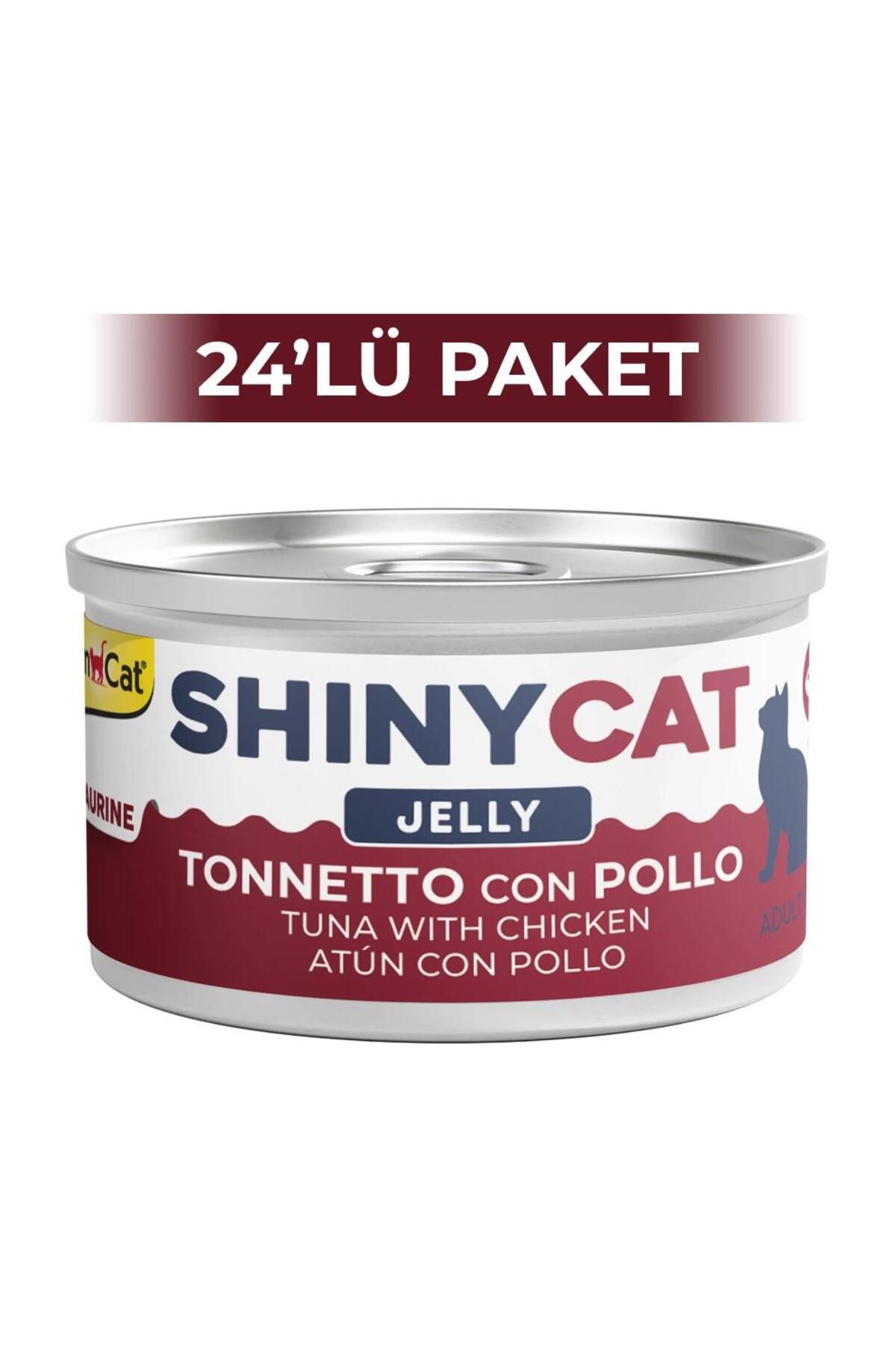 Gimcat Shinycat Jöle İçinde Ton Balıklı ve Tavuklu Kedi Konservesi 70 gr 24 Adet