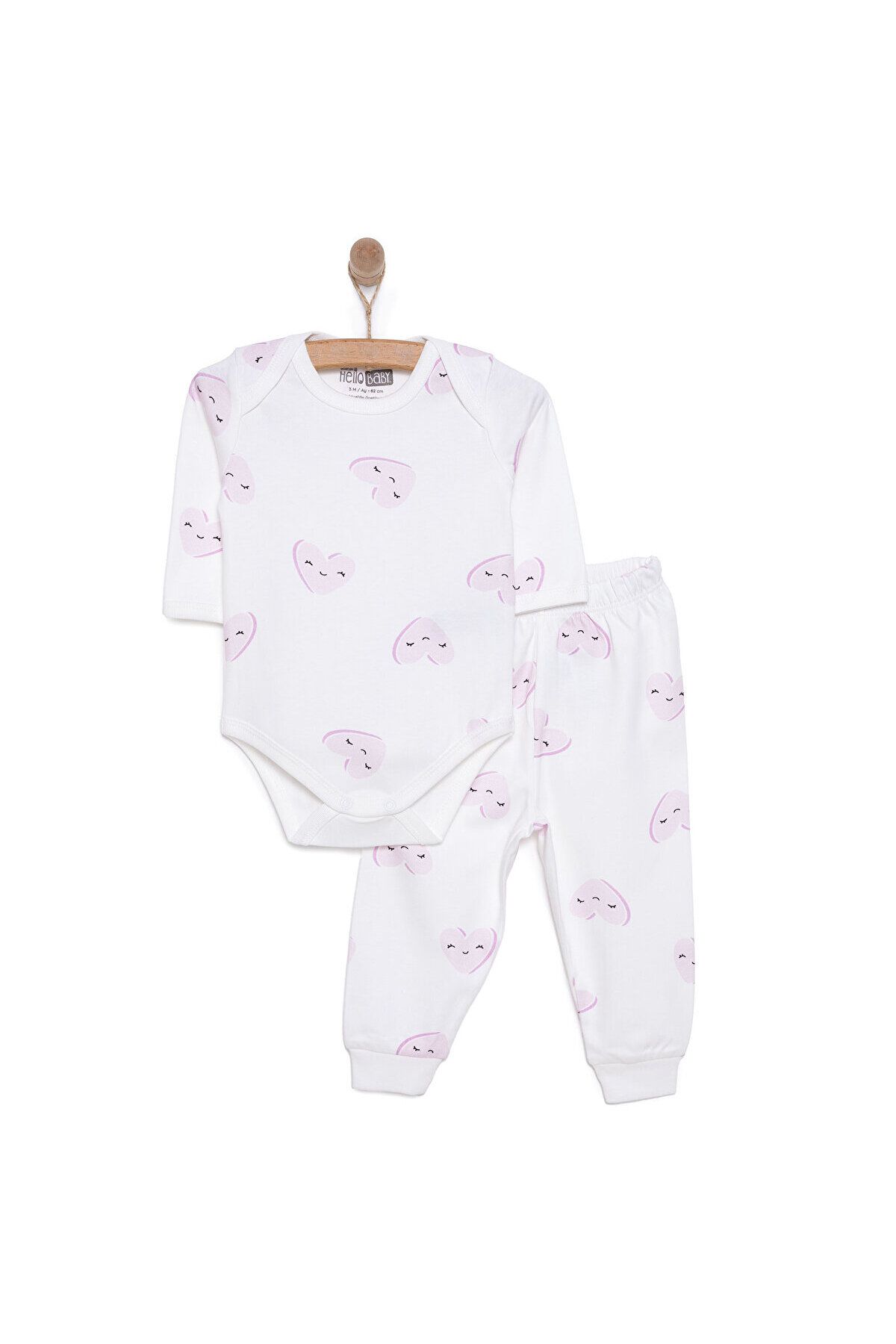 HelloBaby Unisex Heart Body-No Booties Bottom Unisex ebebek Hello Baby
