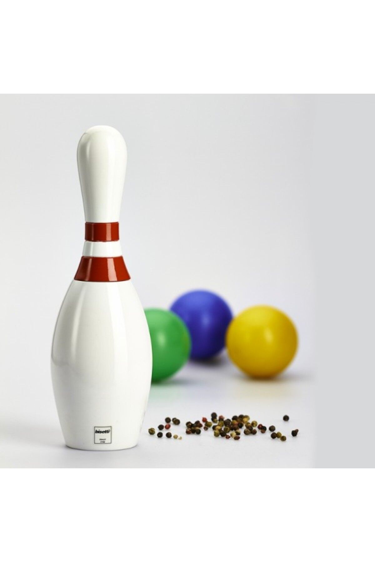 Bisetti-Spice grinder, Icon Bowling Red White by Bruno Bisetti, 23 cm 4