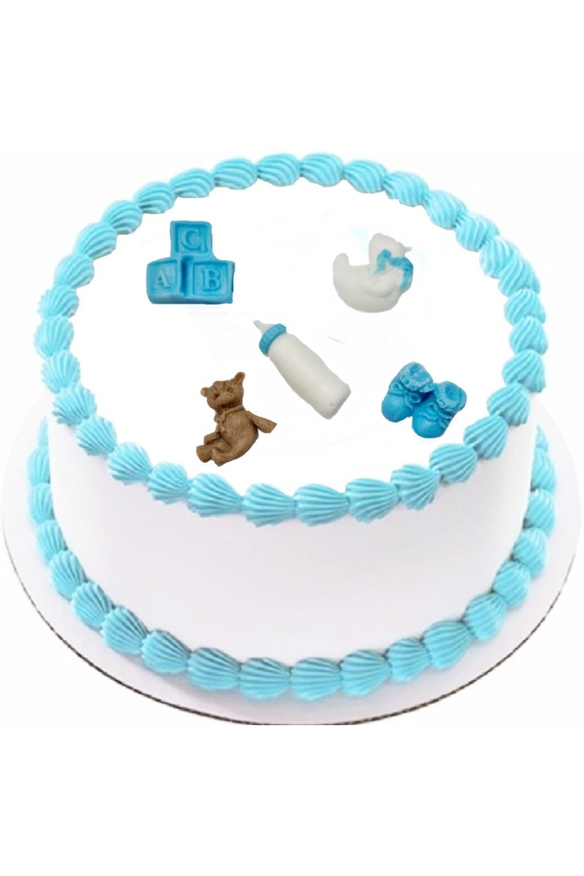 Pasta9-Baby Boy Cake Figure Blue - in Sugar Dough 2