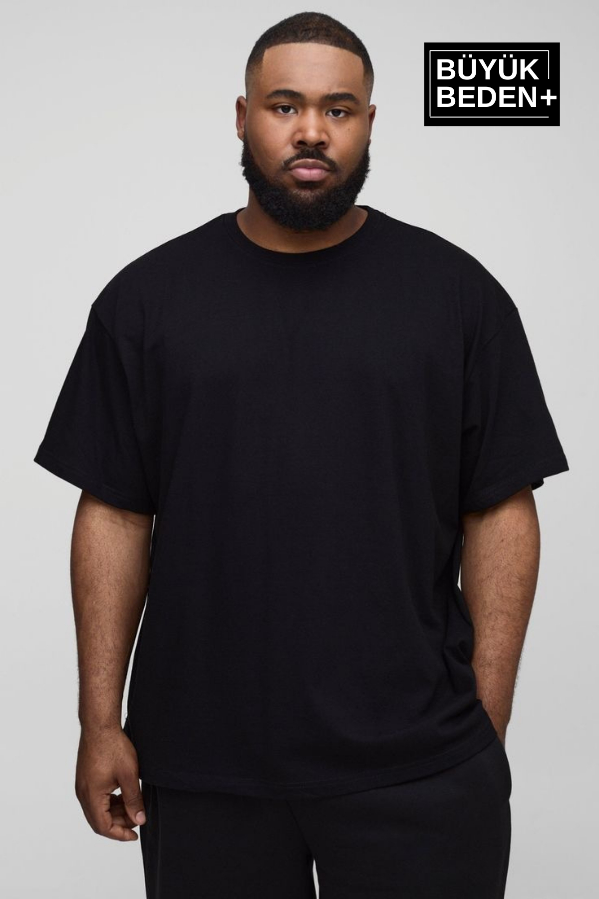 Superlife  Erkek Büyük Beden Bisiklet Yaka Tshırt SPRBTS10