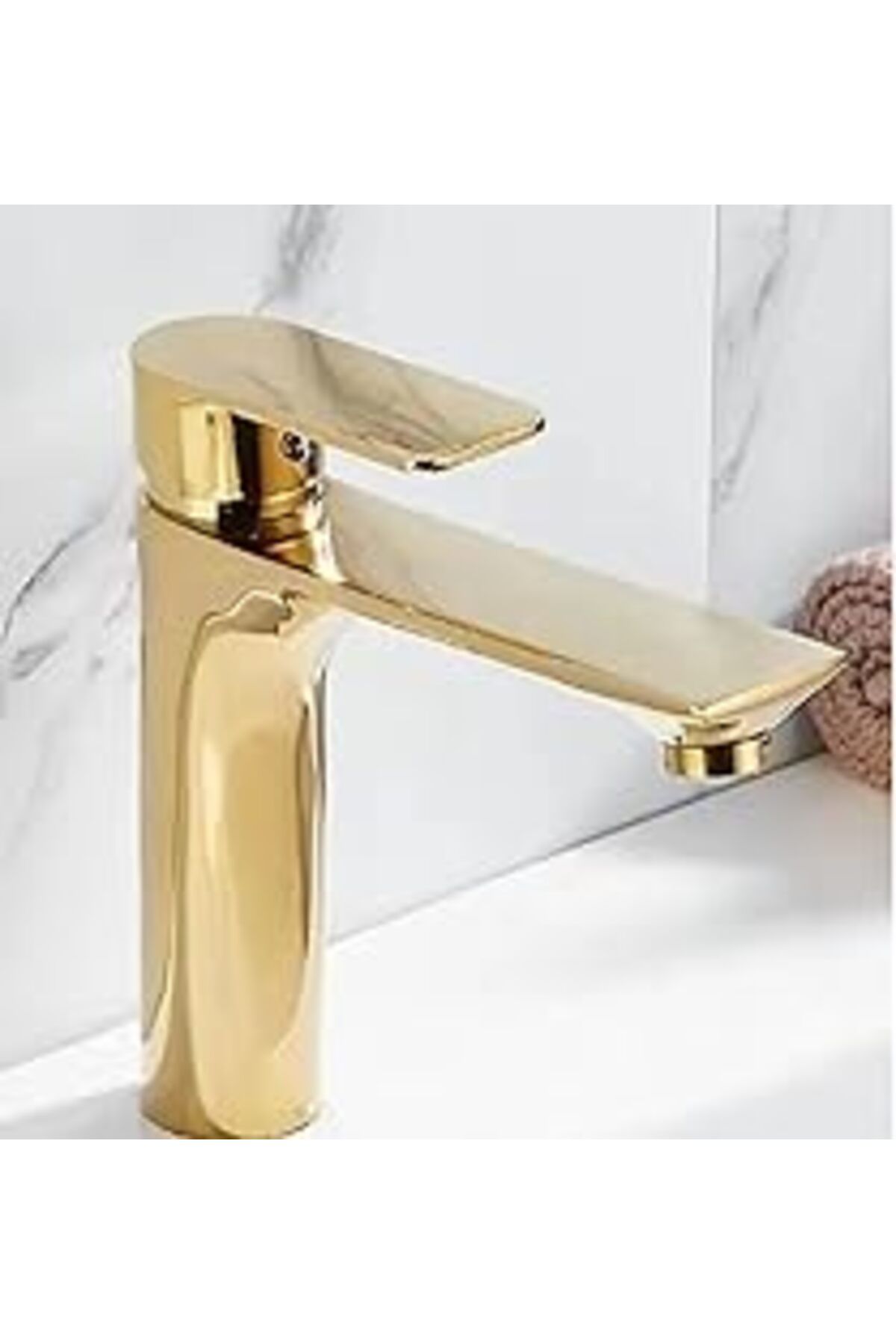 jupiter global bazaar Altın Renkli Lavabo Bataryası, Sıcak Soğuk Su Girişli