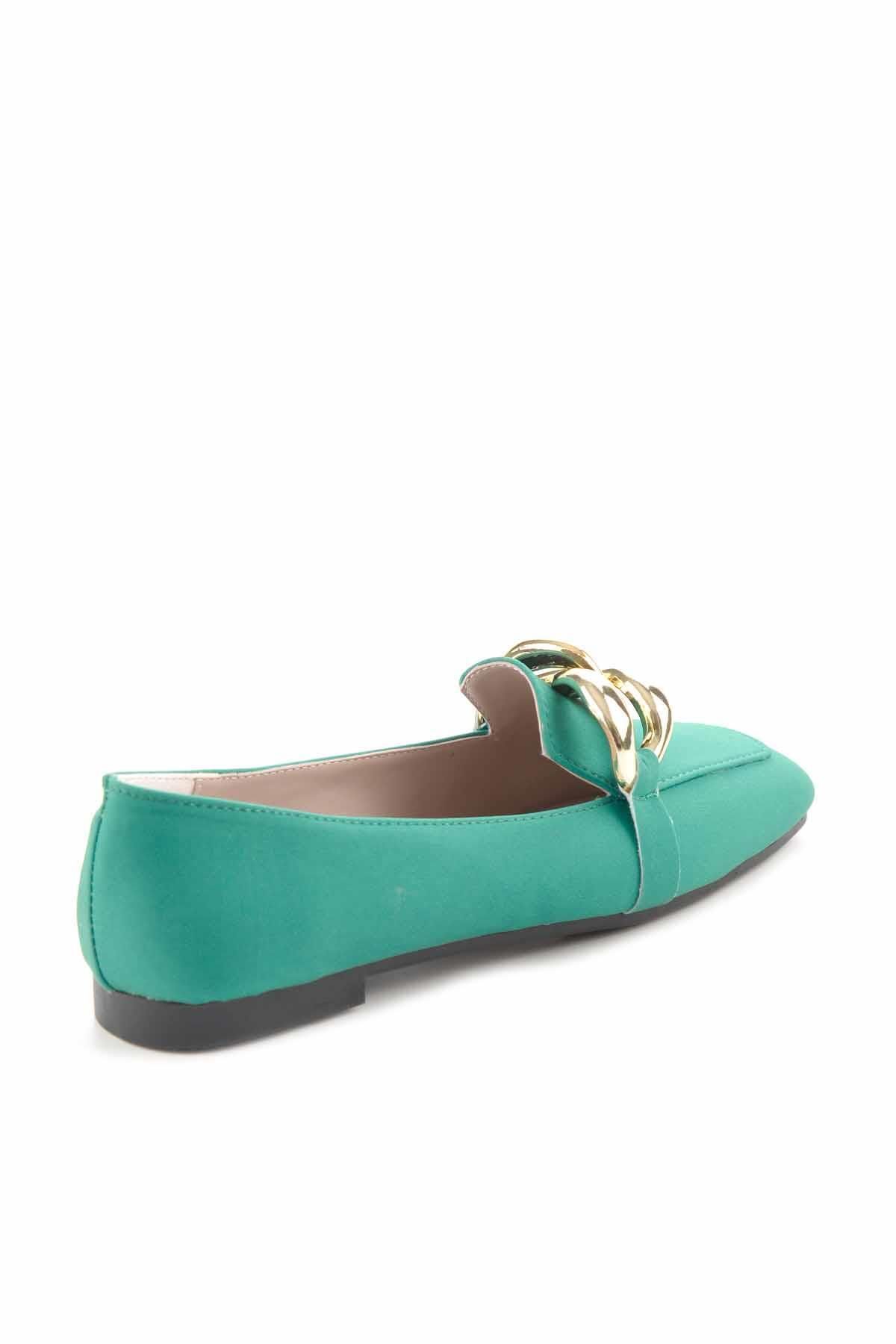Bambi-Γυναικεία Loafer Παπούτσια Ματ Πράσινα Κ 01641166309 4