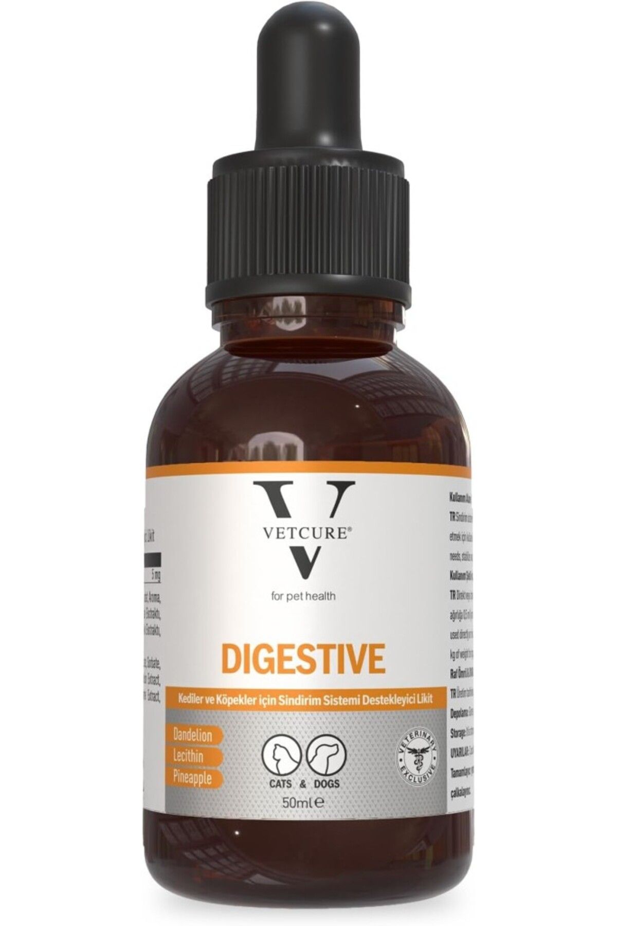 Vetcure Digestive Kedi Ve Köpek Sindirim Sistemi Destekleyici Likit 50 ml