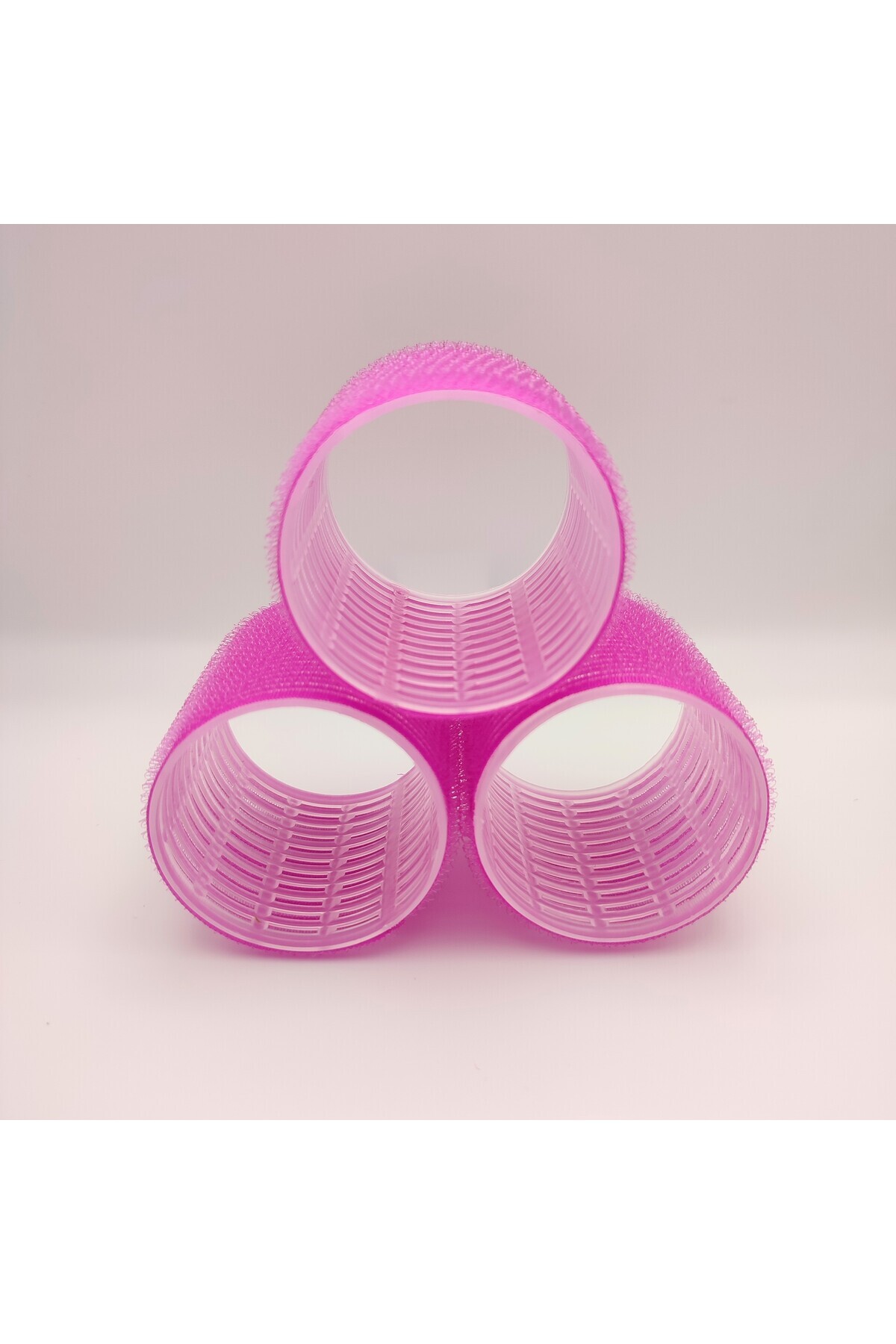 Piraye Shop 3'lü Ekstra Büyük Boy Kendinden Cırtlı ve Yapışkanlı Saç Bigudisi (Çap 6cm)