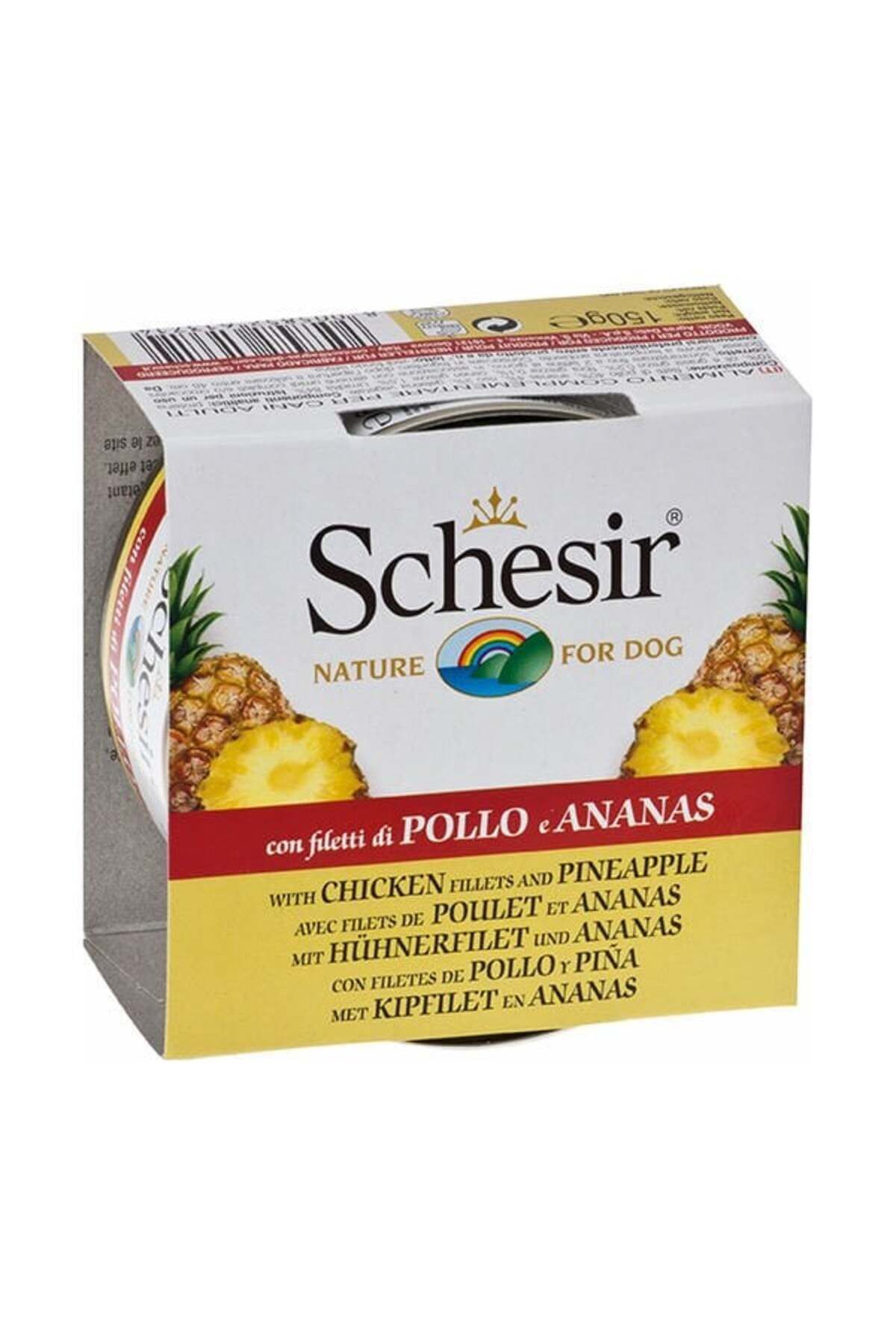 Schesir Tavuk ve Ananas Konserve Köpek Maması 150 Gr