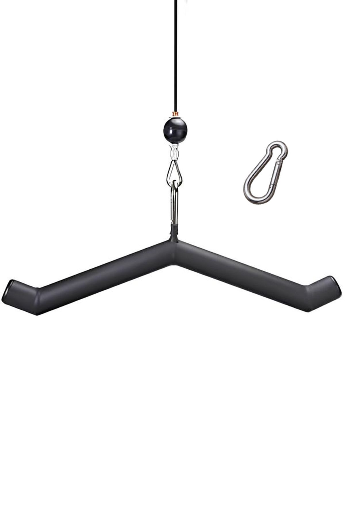 FinxSport Çalışma Istasyonu Fat Grip V Bar - Lat Bar - Cable Crossover Makine Egzersiz Aparatı