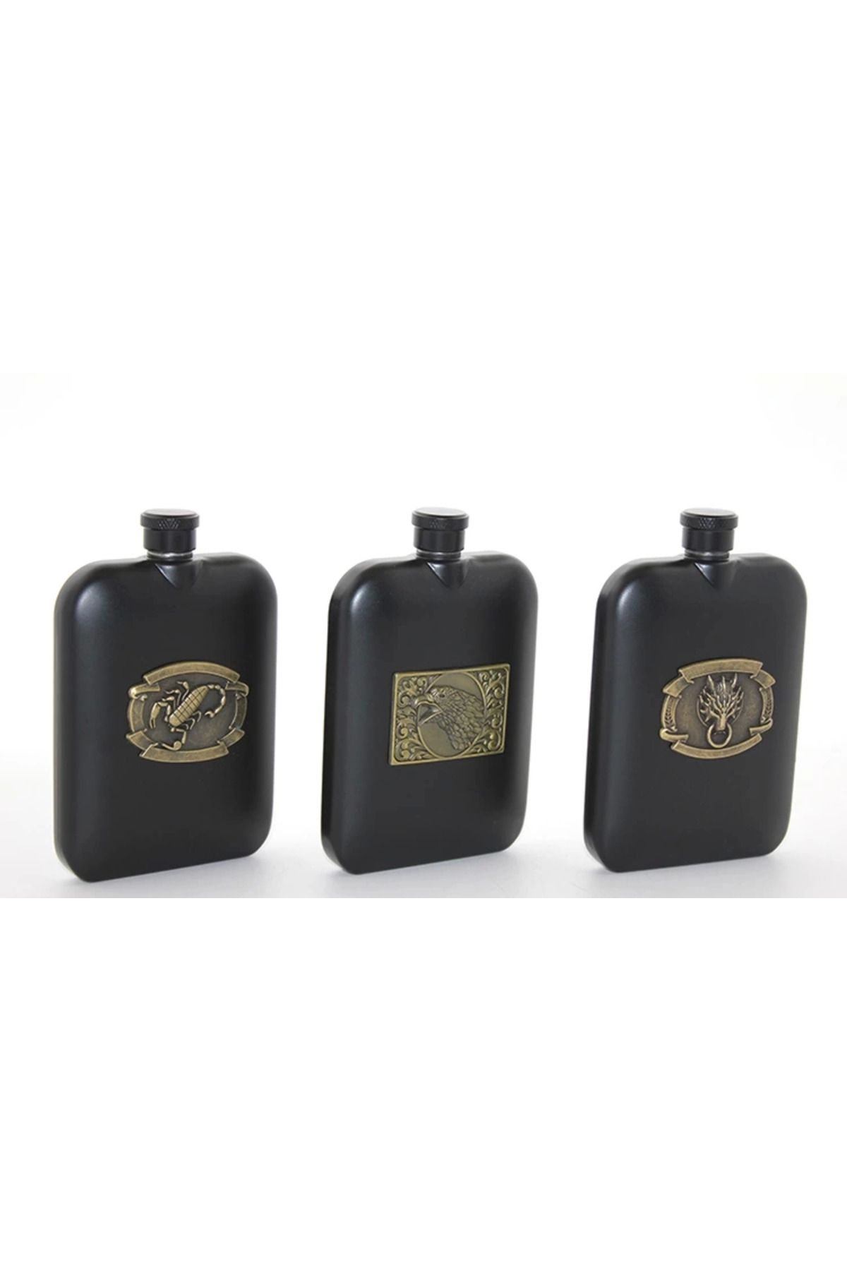 Hepta Collection Paslanmaz Çelik Kabartmalı Tekli 6 Oz Matara Alk2666
