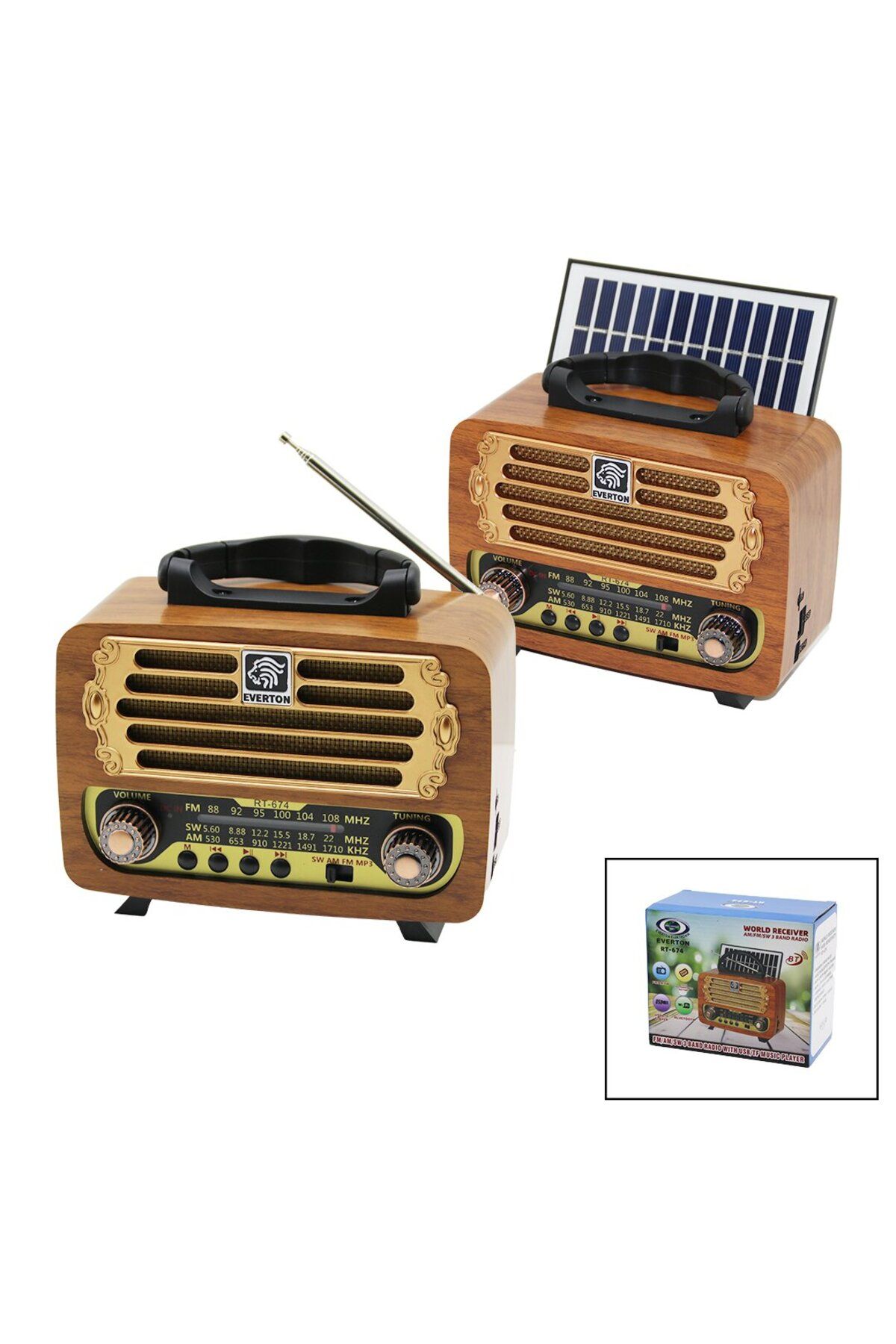 STOREMAX htpshopmx SOLAR PANELLİ USB ŞARJ BLUETOOTH İBRELİ FM RAMP3 USB - TF PLAYER DC:5V--SOLAR:1.5W RT